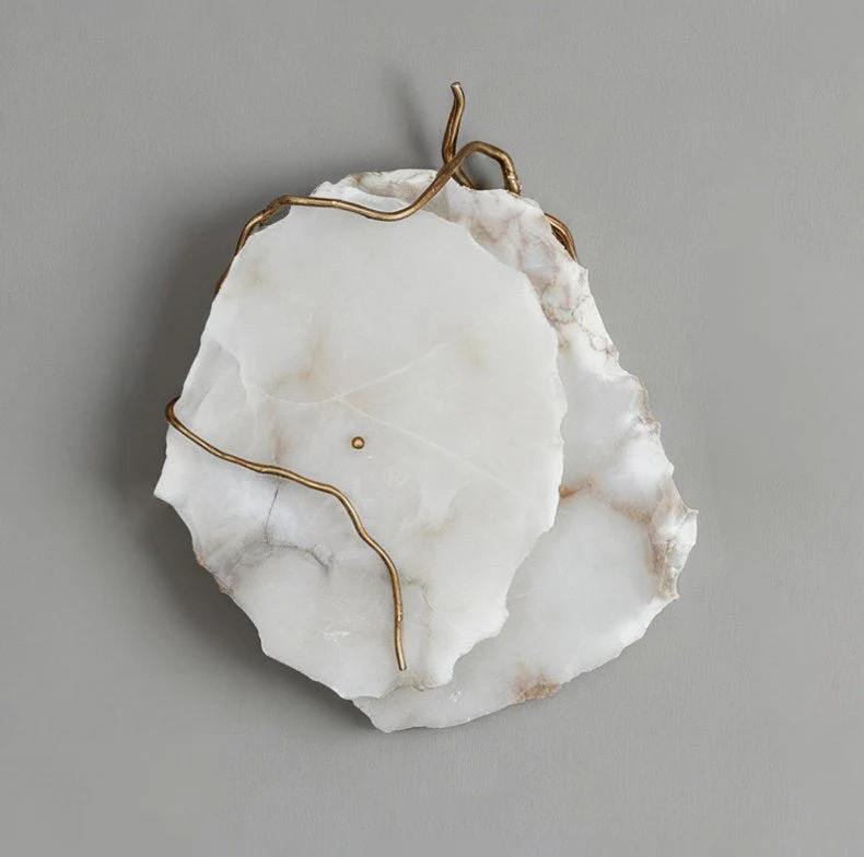 Gilded Branch Alabaster Wall Lamp - Image 9