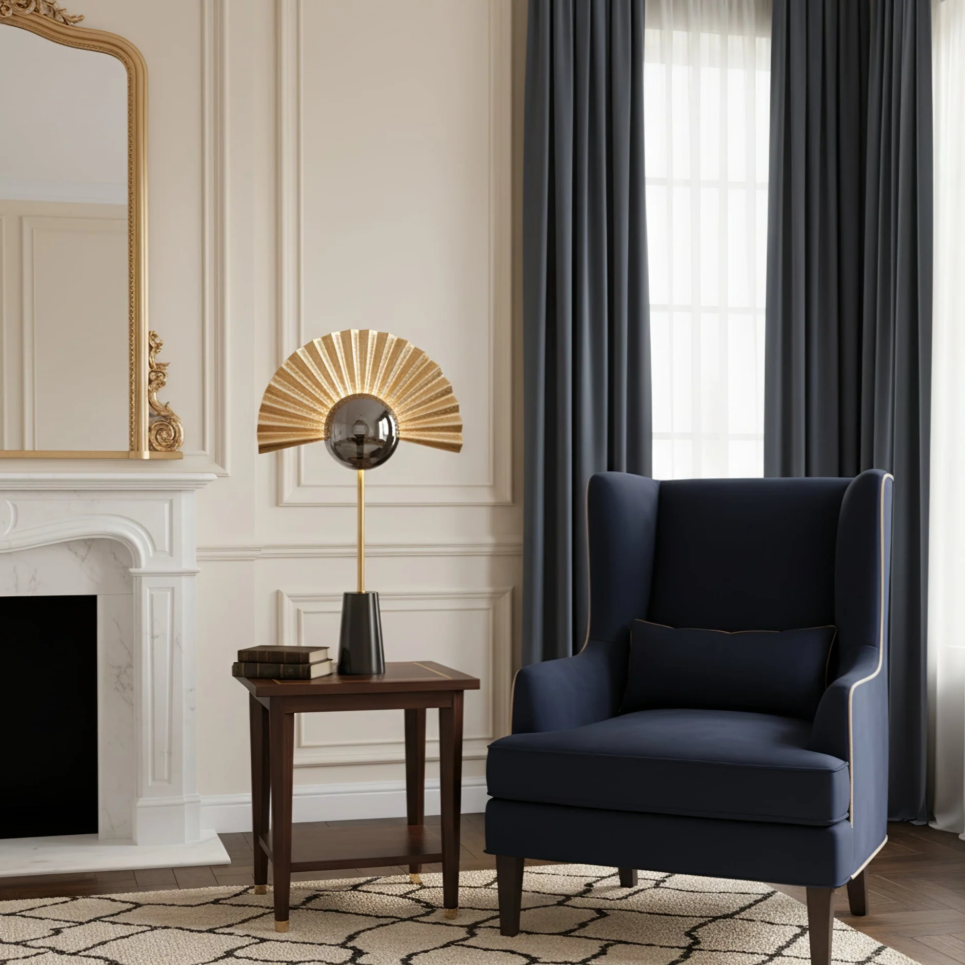 Gilded Fan Table Lamp - Image 5
