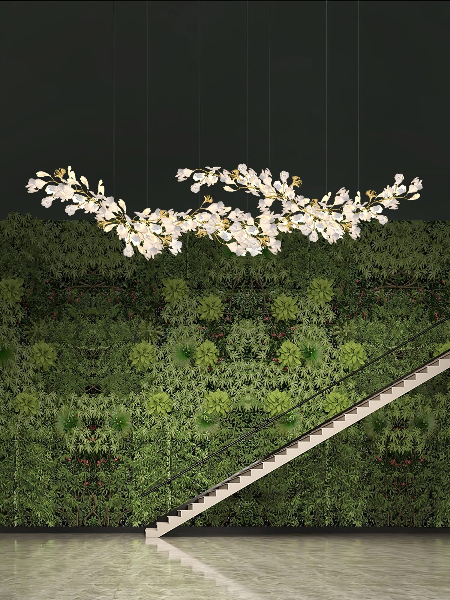Gold White Leaves Combination Gingko Chandeliers - Image 5