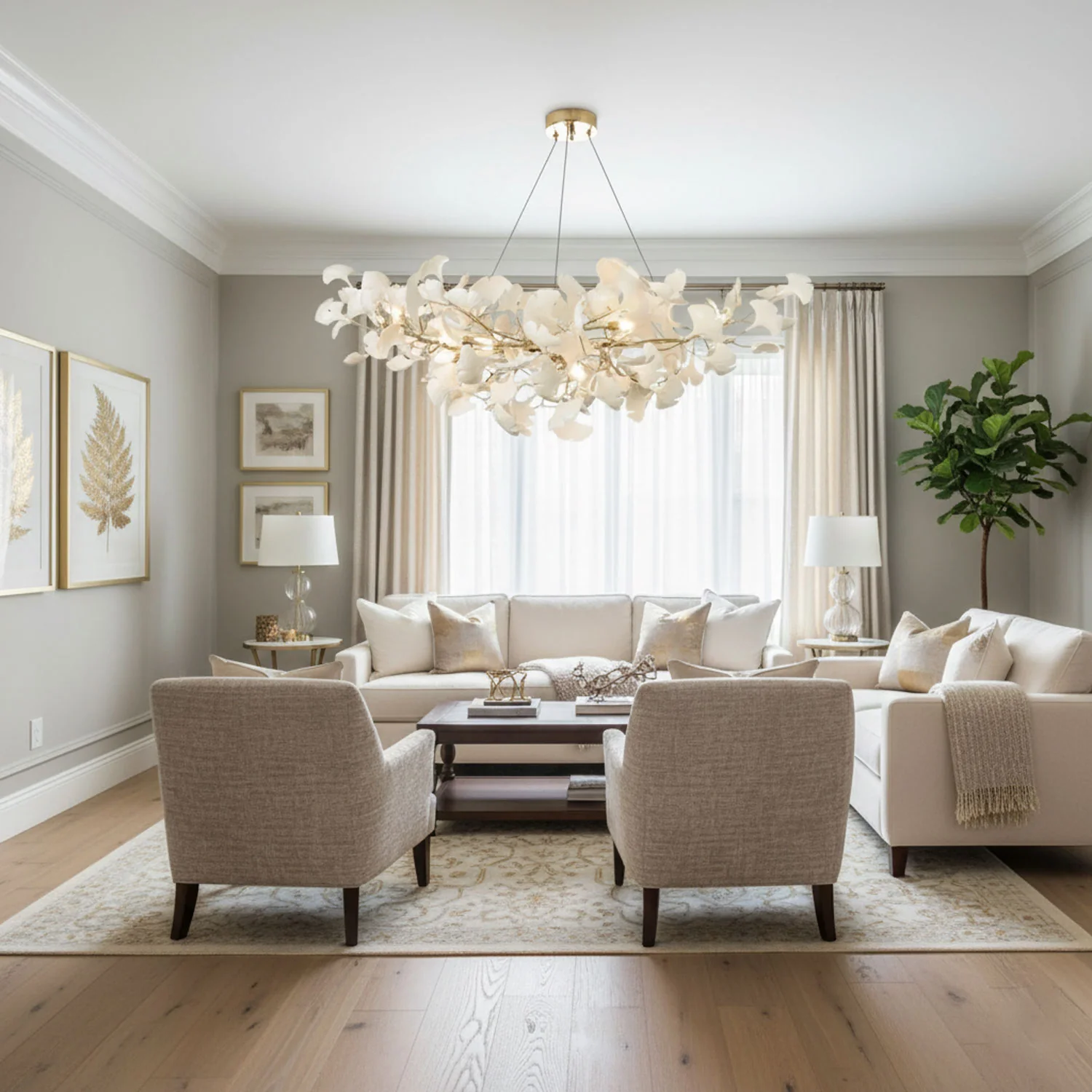 Horizon Bloom Gingko Chandelier - Image 9