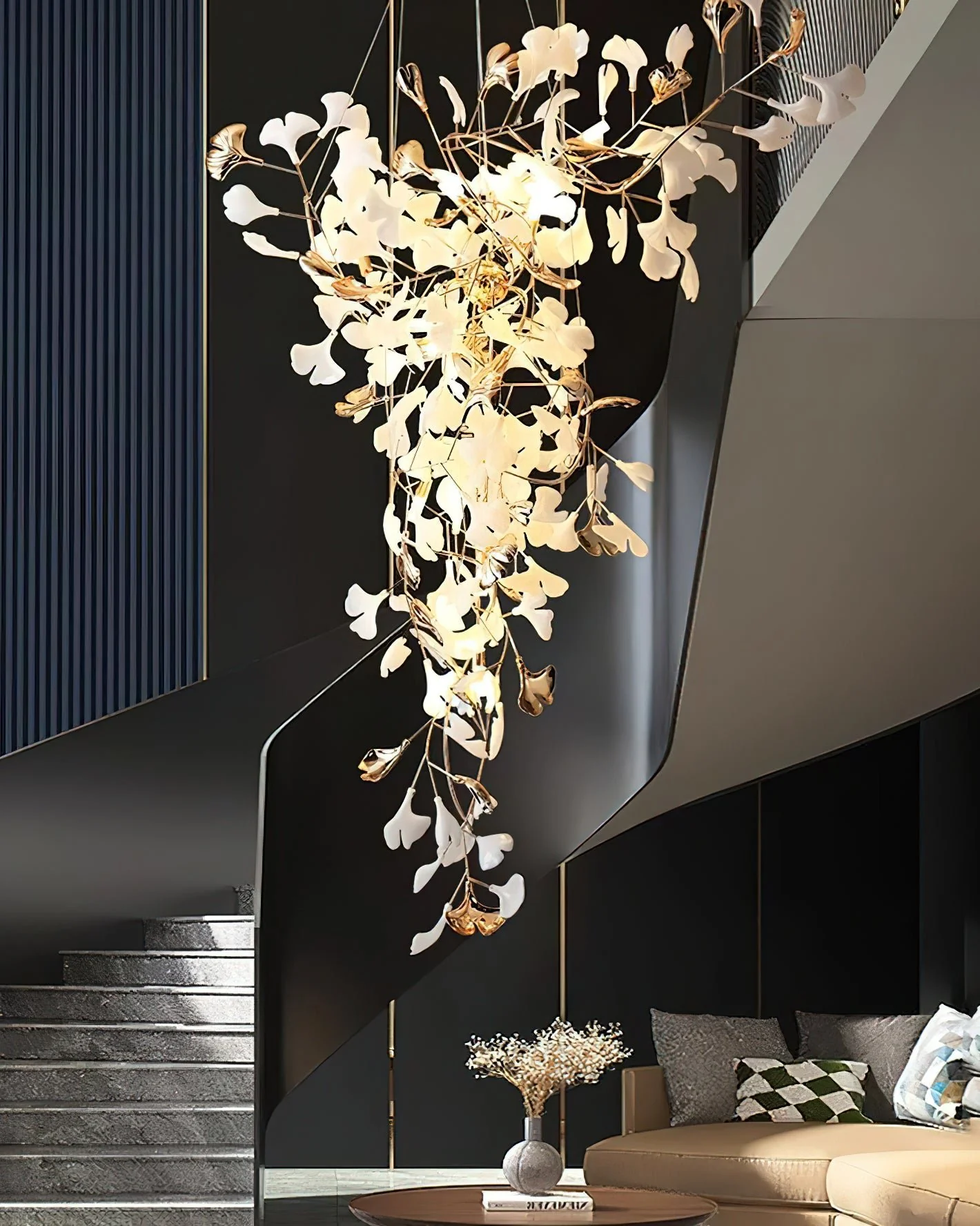 Ginkgo Tip Tlying Chandelier - Image 18