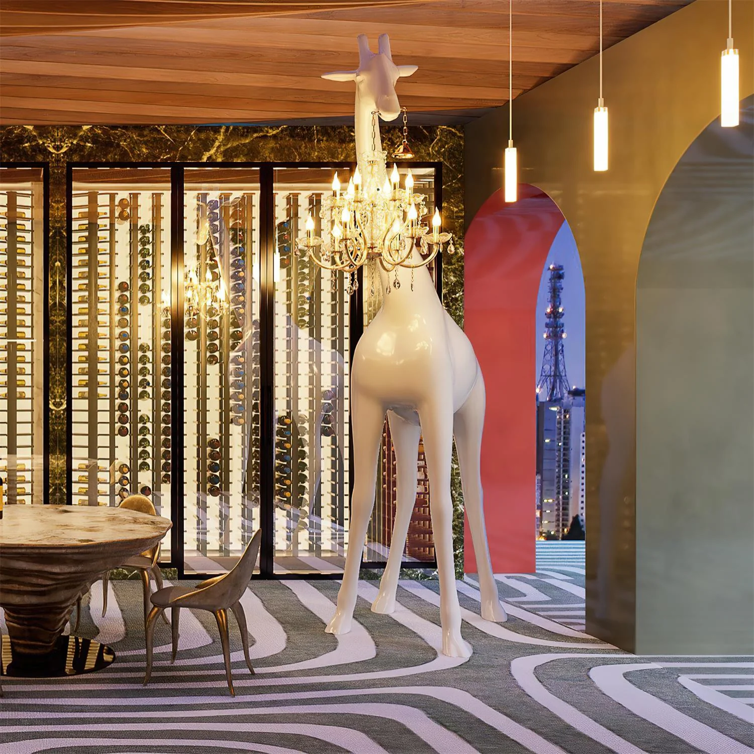 Giraffe Sculpture Floor Lamp - Image 23