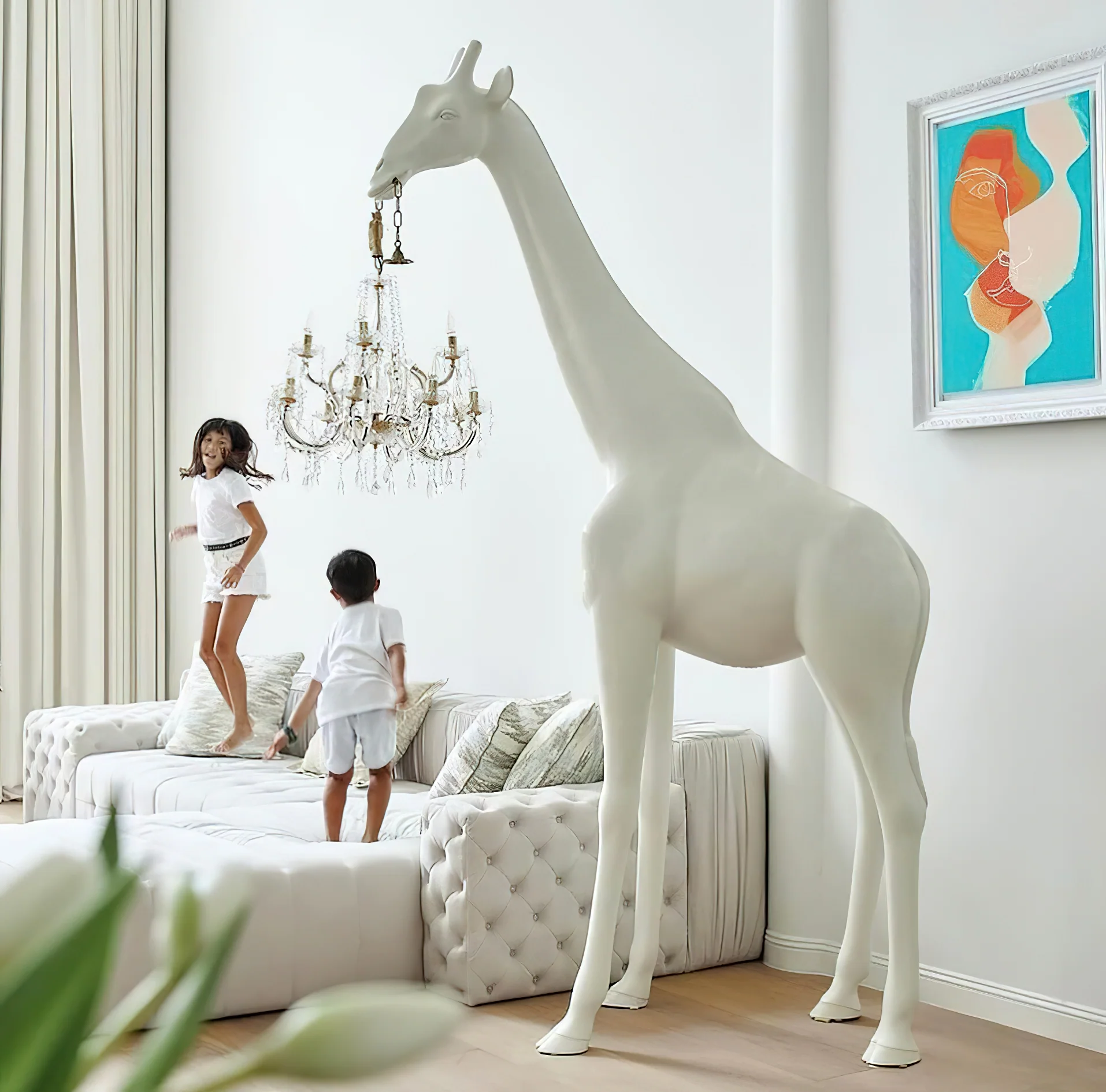 Giraffe Sculpture Floor Lamp - Image 35