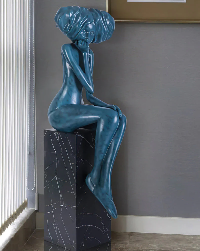Girl Meditate Sculpture Ornaments - Image 54