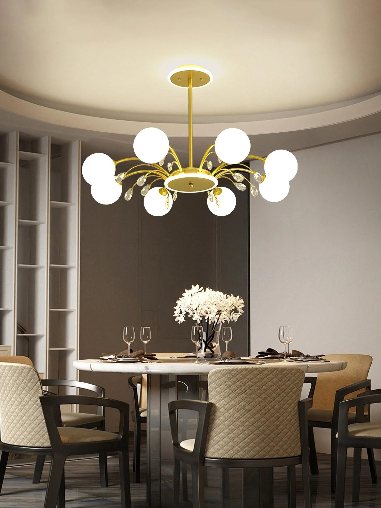 Glamorous Glass Raindrop Chandeliers - Image 3