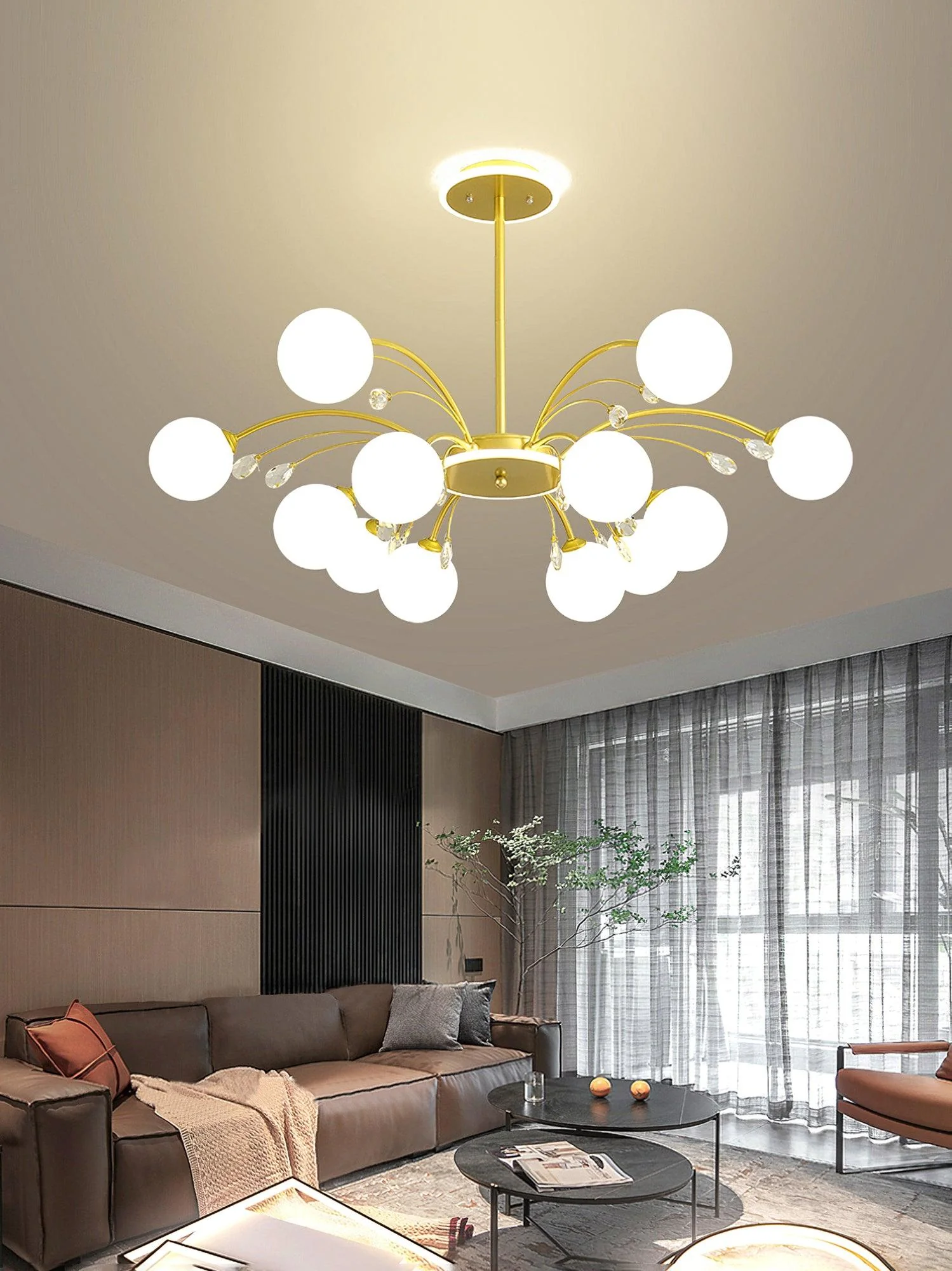Glamorous Glass Raindrop Chandeliers - Image 4