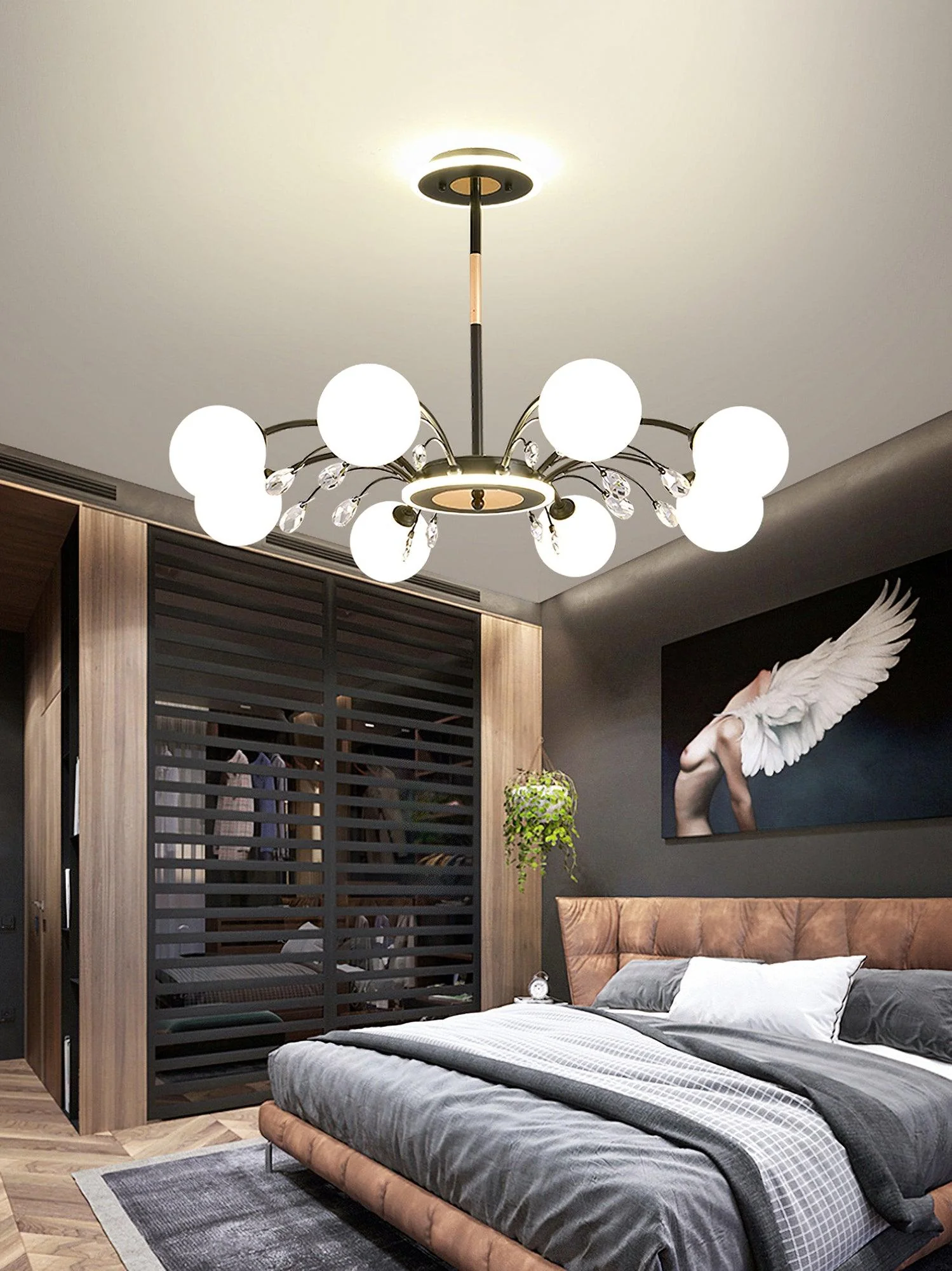 Glamorous Glass Raindrop Chandeliers - Image 8