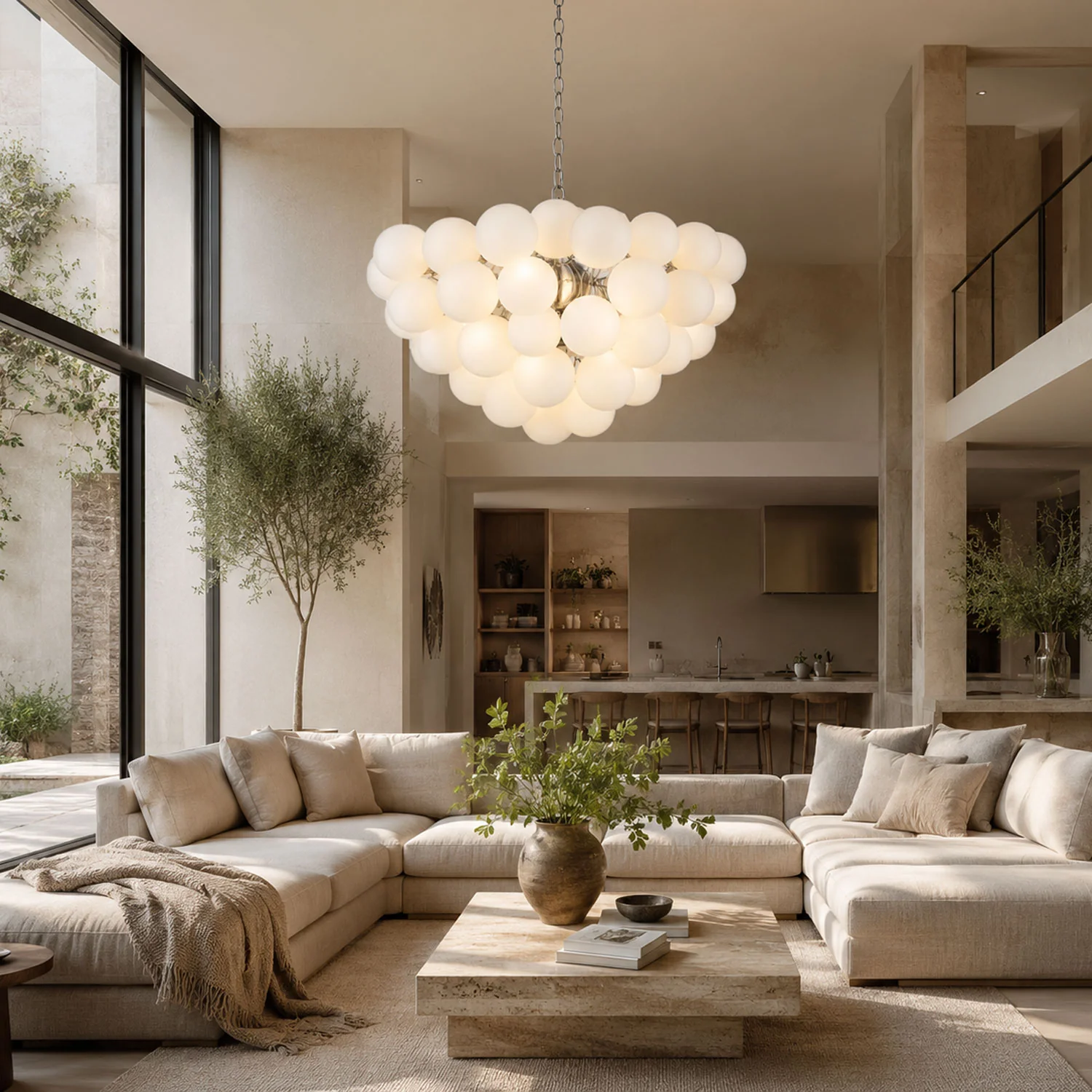 Glass Ball Bubble Chandelier - Image 3