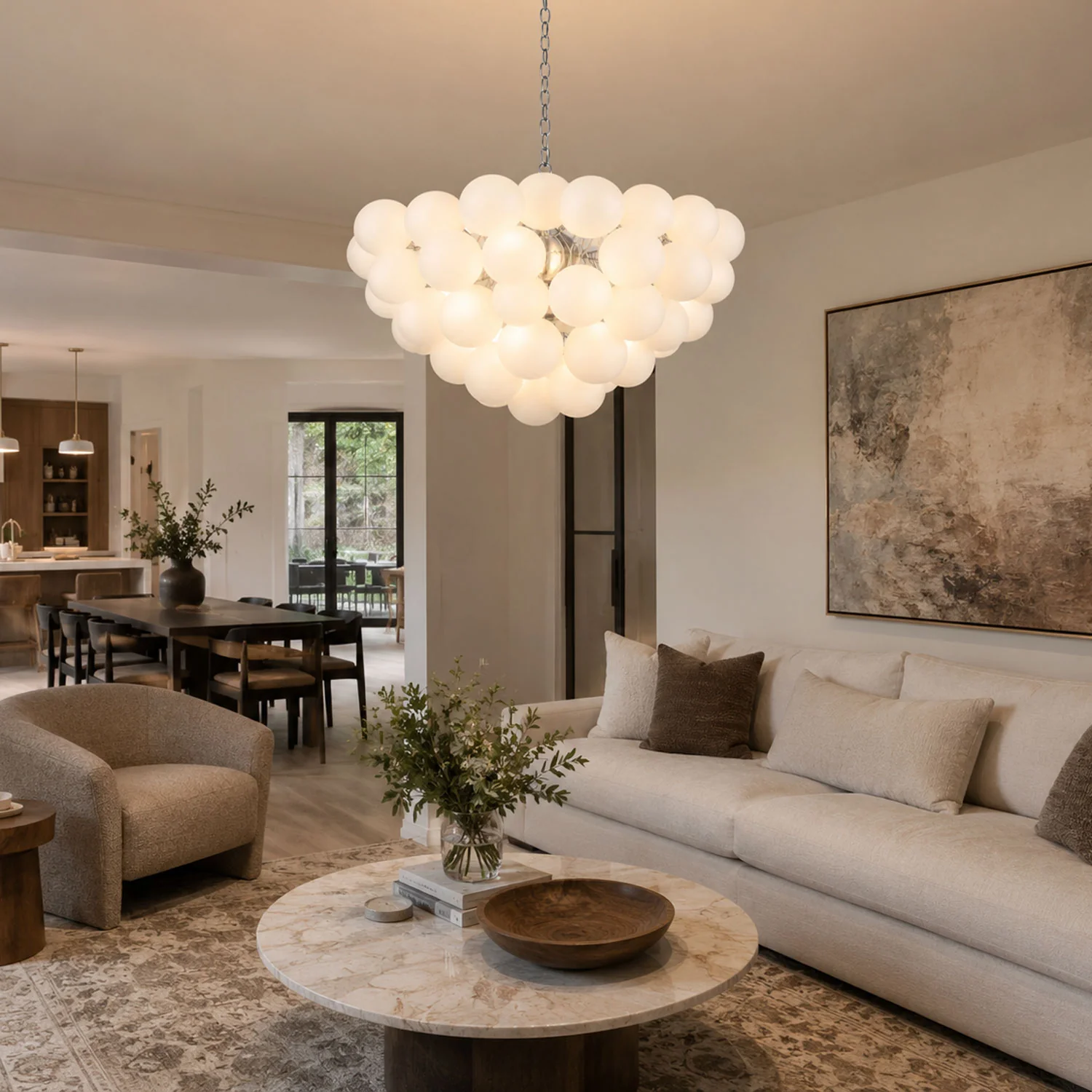 Glass Ball Bubble Chandelier - Image 6