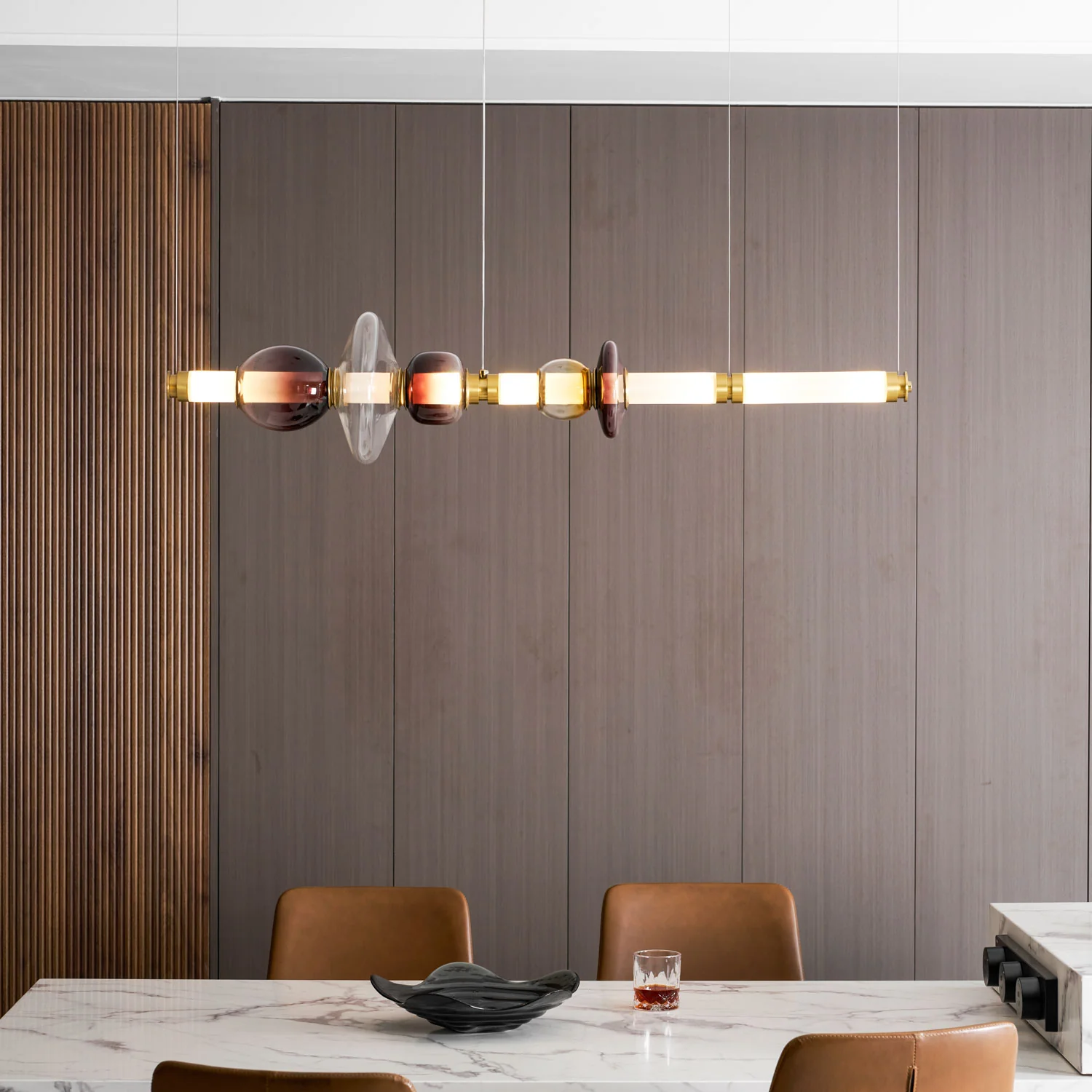 Glass Bead Linear Pendant Light - Image 2