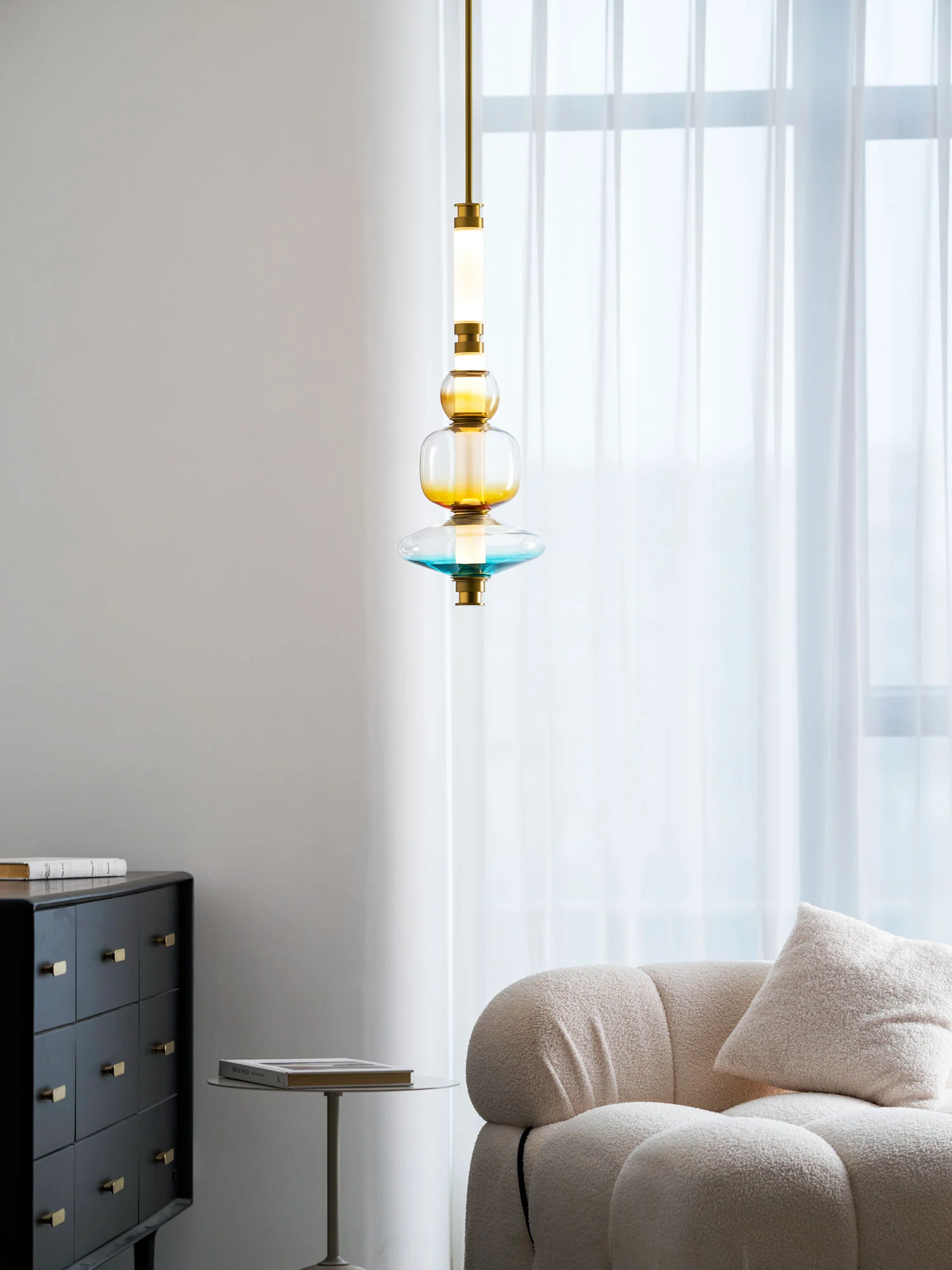 Glass Bead Linear Pendant Light - Image 22