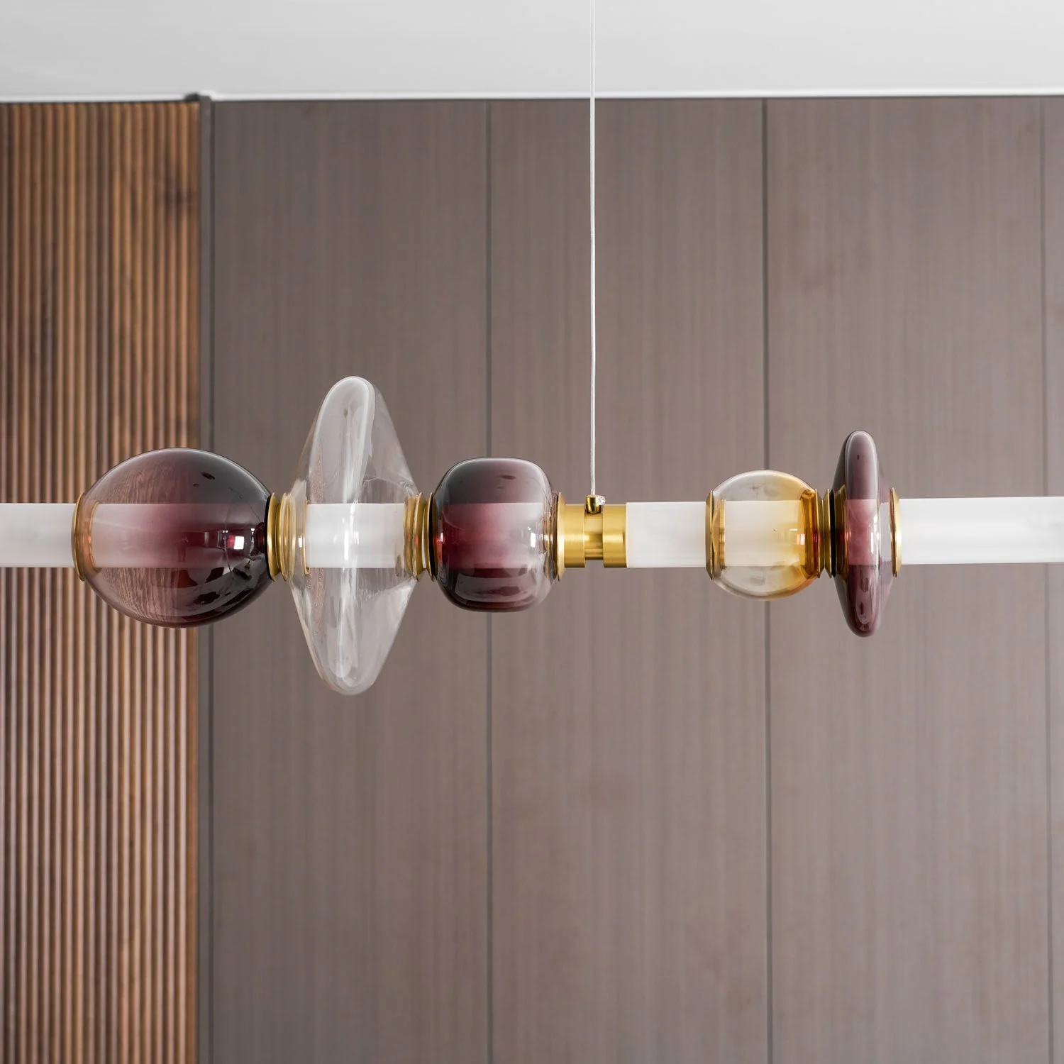 Glass Bead Linear Pendant Light - Image 4