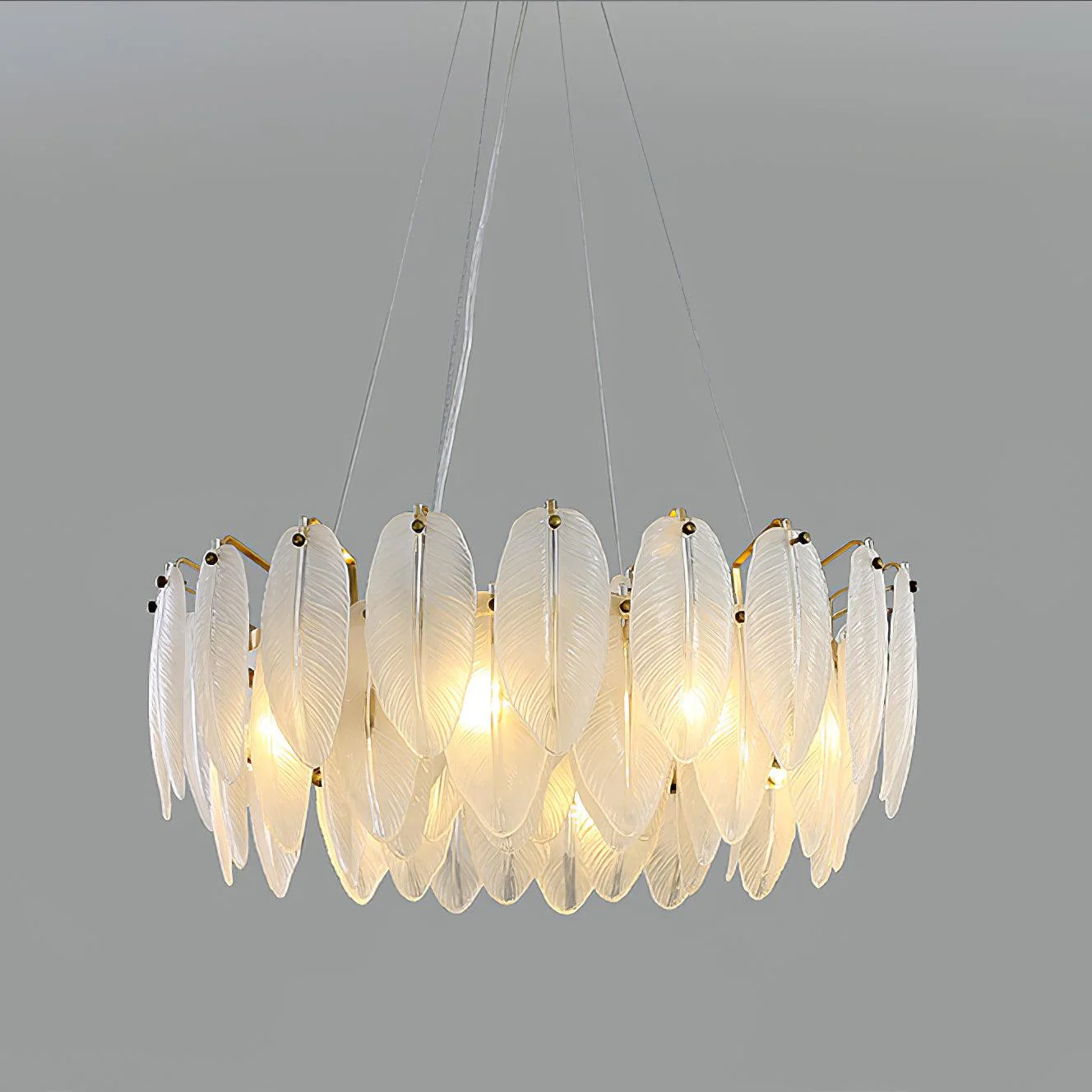 Glass Feather Chandelier - Image 15
