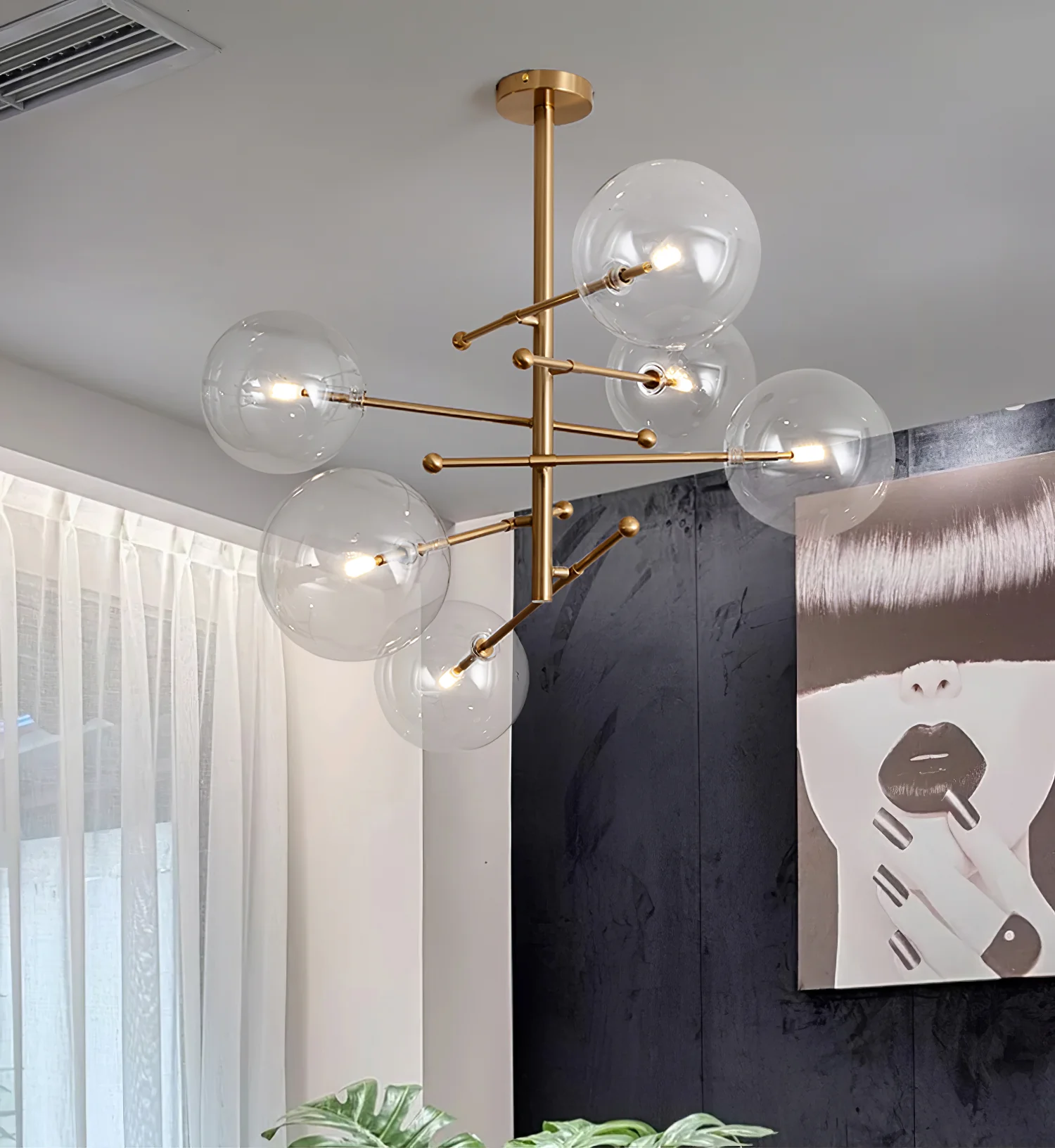 Glass Globe Mobile Chandelier - Image 15