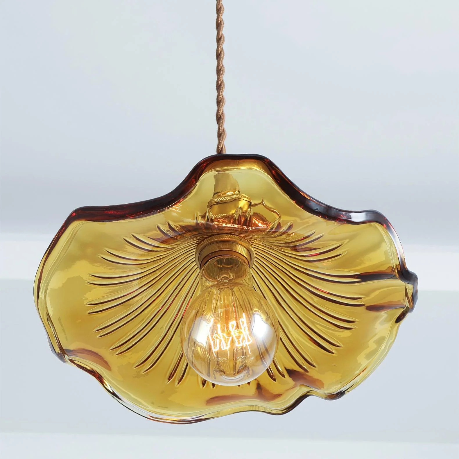 Glass Hibiscus Flower Swag Light - Image 23