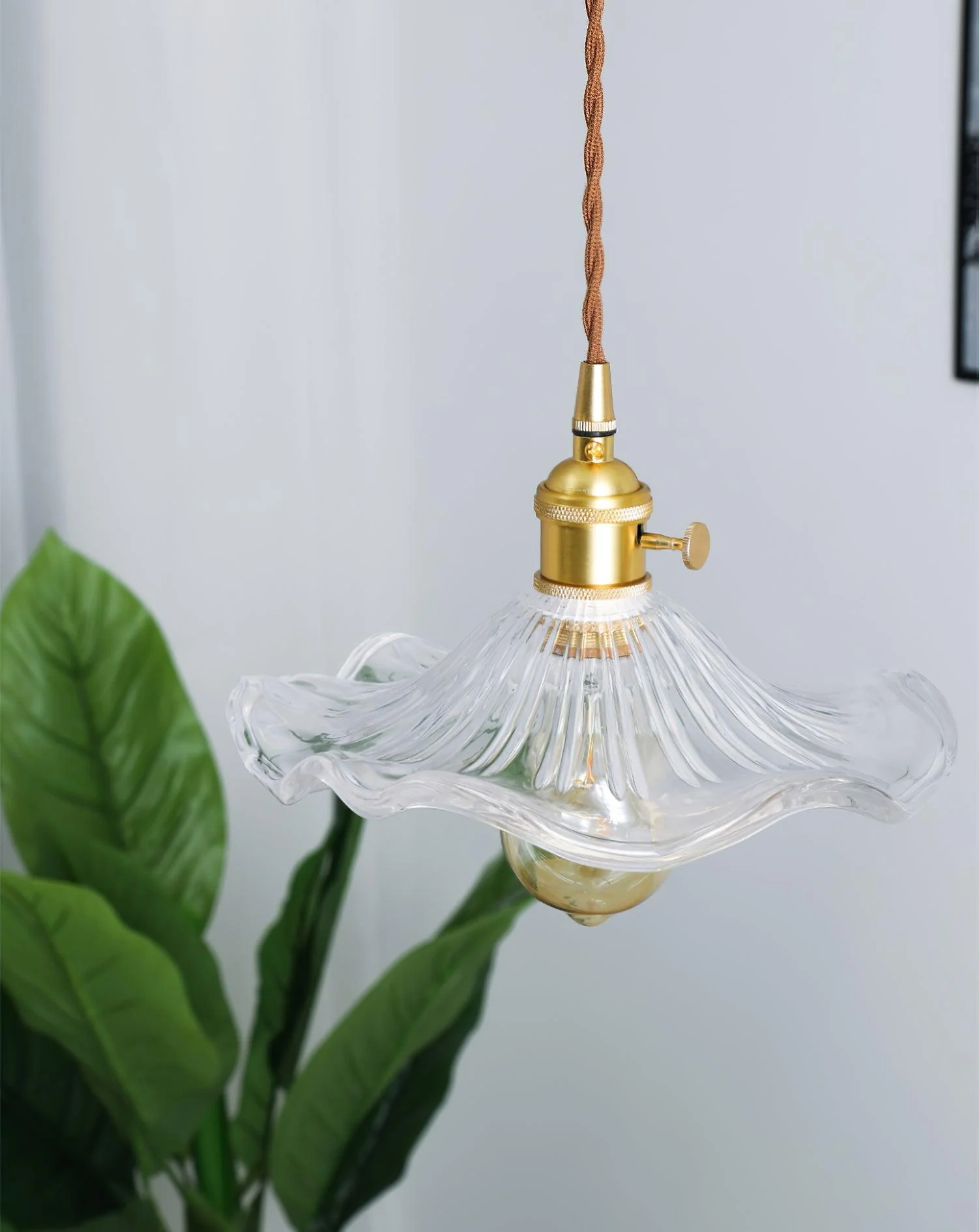 Glass Hibiscus Flower Swag Light - Image 26