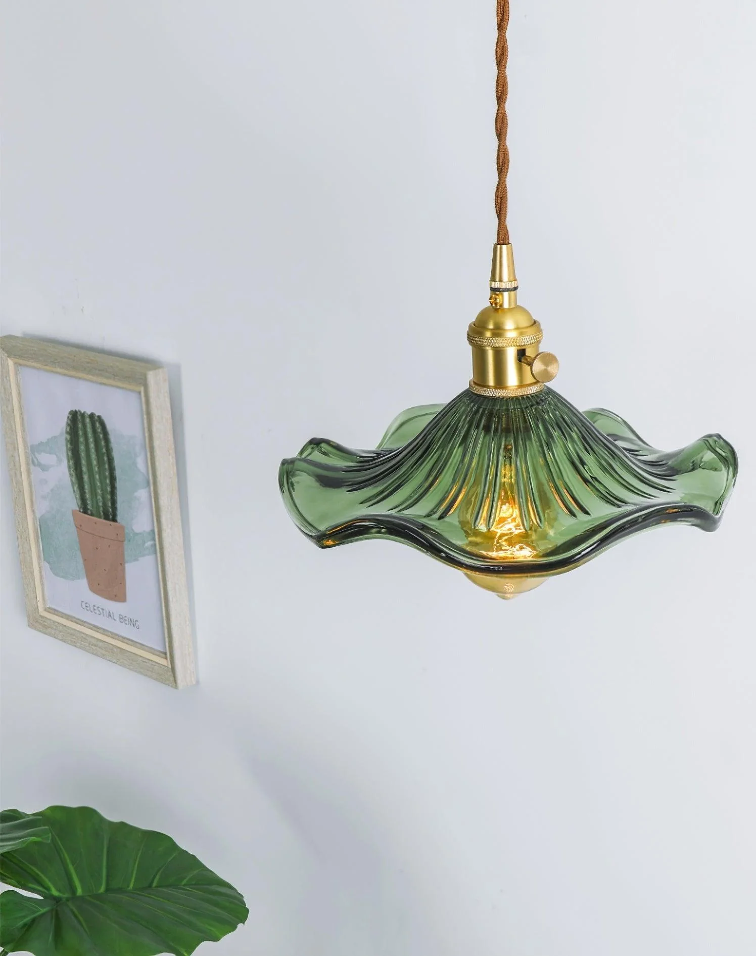 Glass Hibiscus Flower Swag Light - Image 27