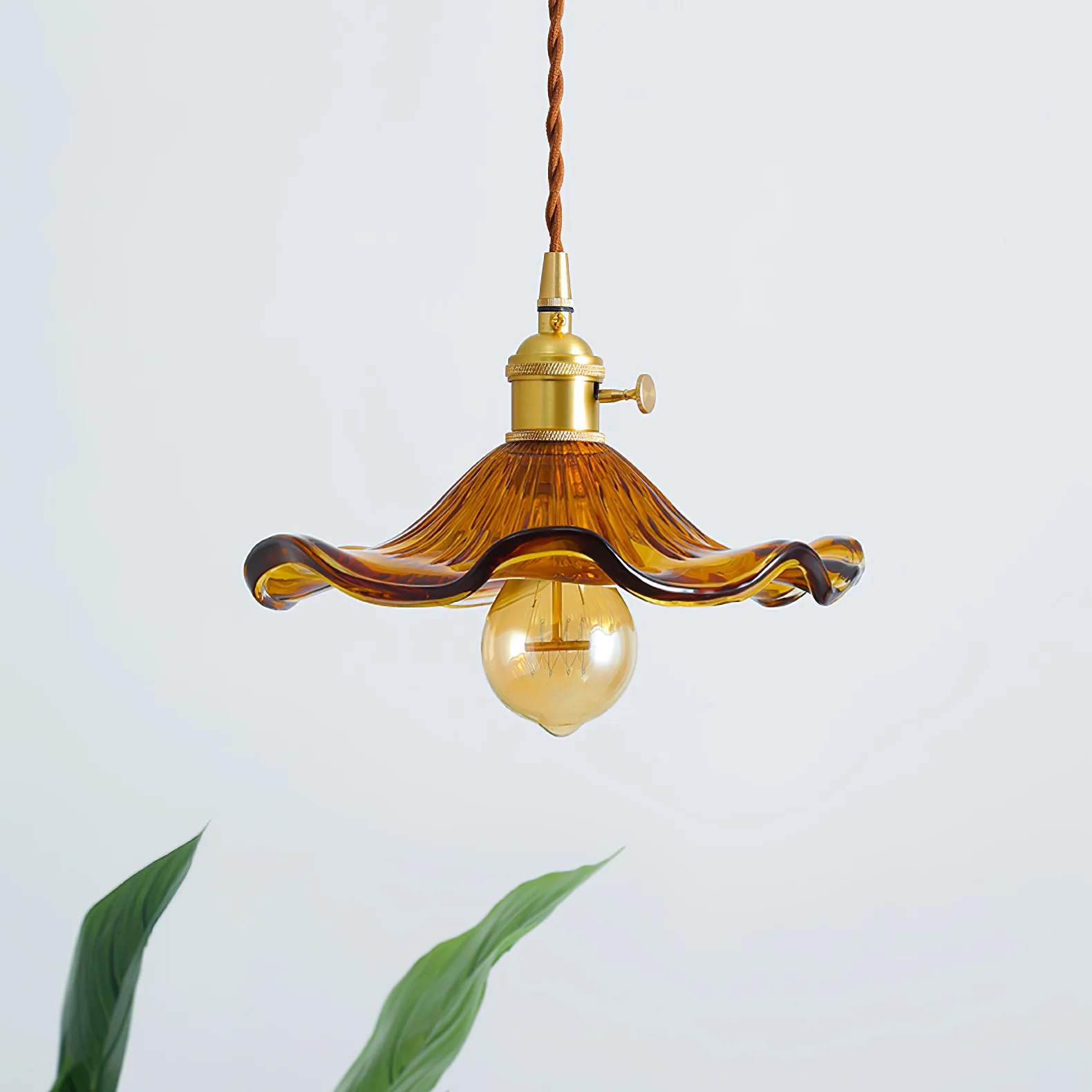 Glass Hibiscus Flower Swag Light - Image 45