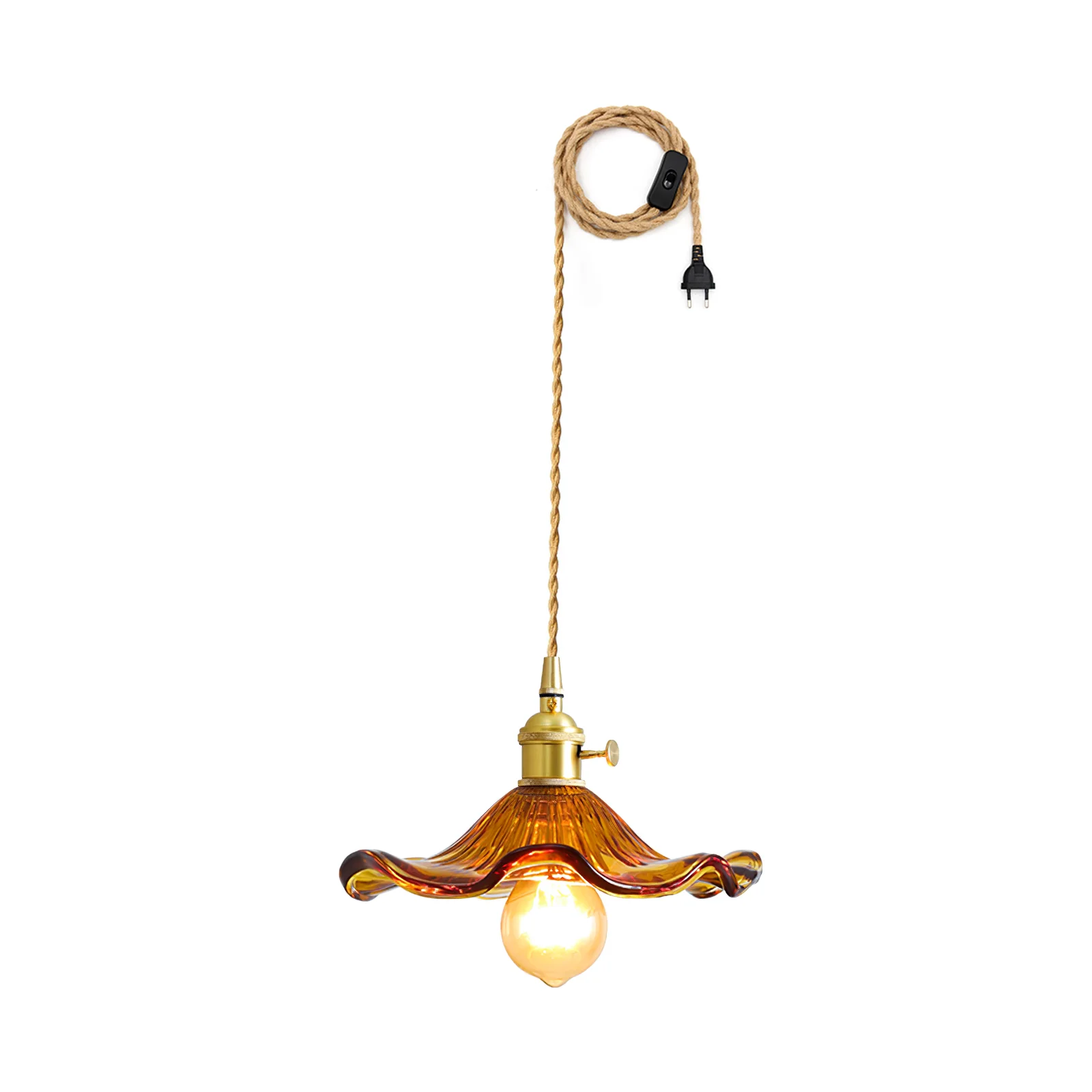 Glass Hibiscus Flower Swag Light - Image 46