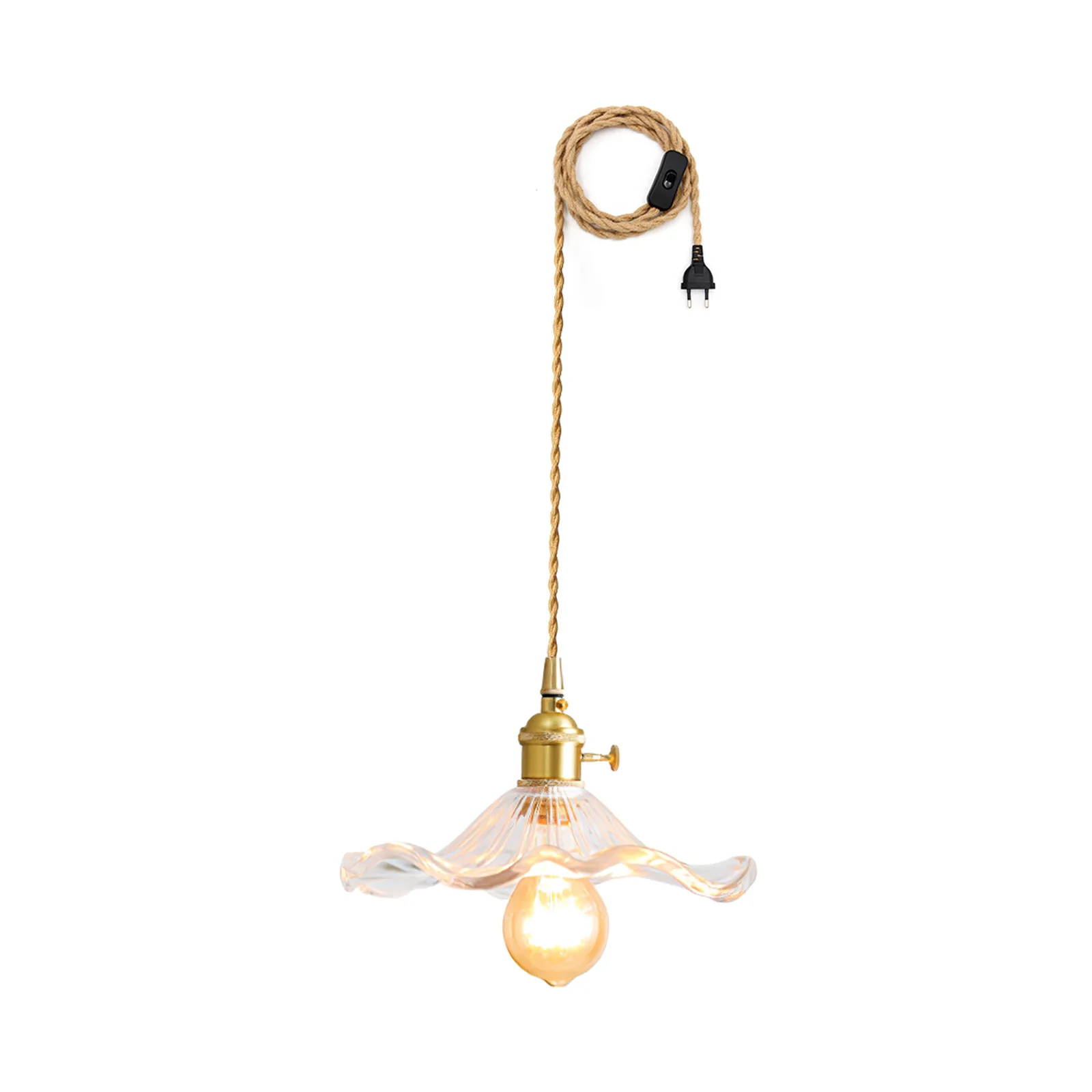 Glass Hibiscus Flower Swag Light - Image 49