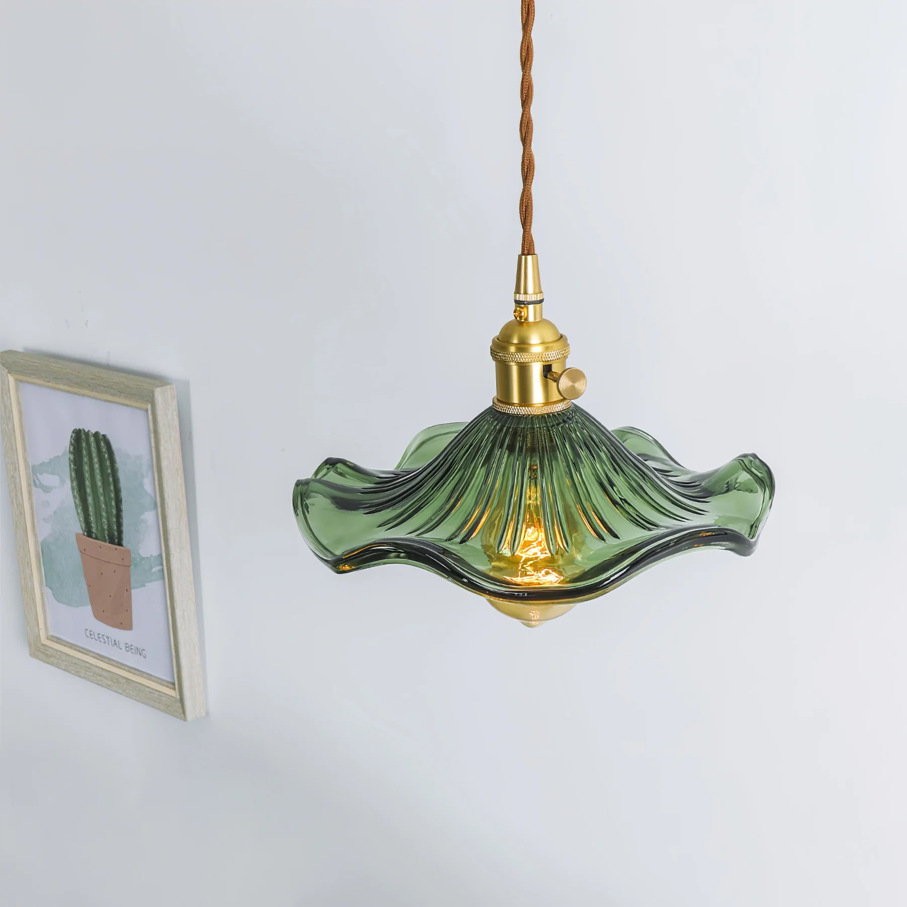 Glass Hibiscus Flower Swag Light - Image 53