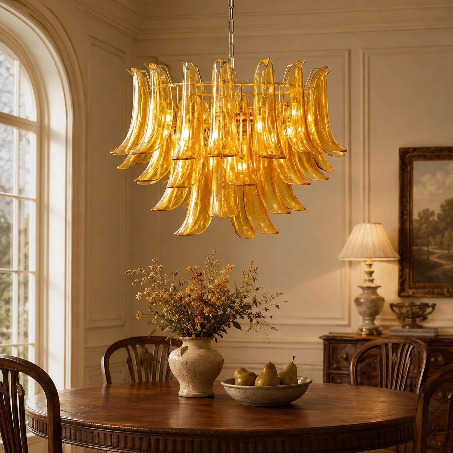 Murano Glass Leaf Chandelier - Image 17