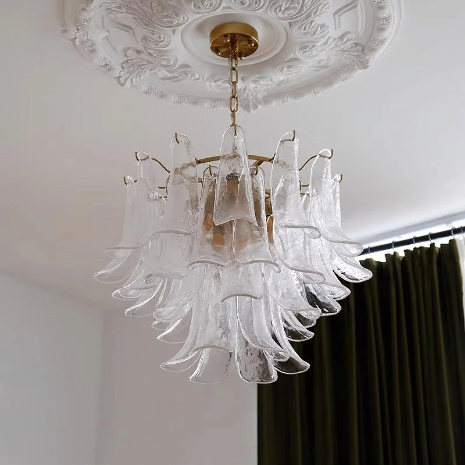 Murano Glass Leaf Chandelier - Image 28