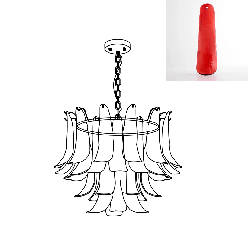 Murano Glass Leaf Chandelier - Image 98