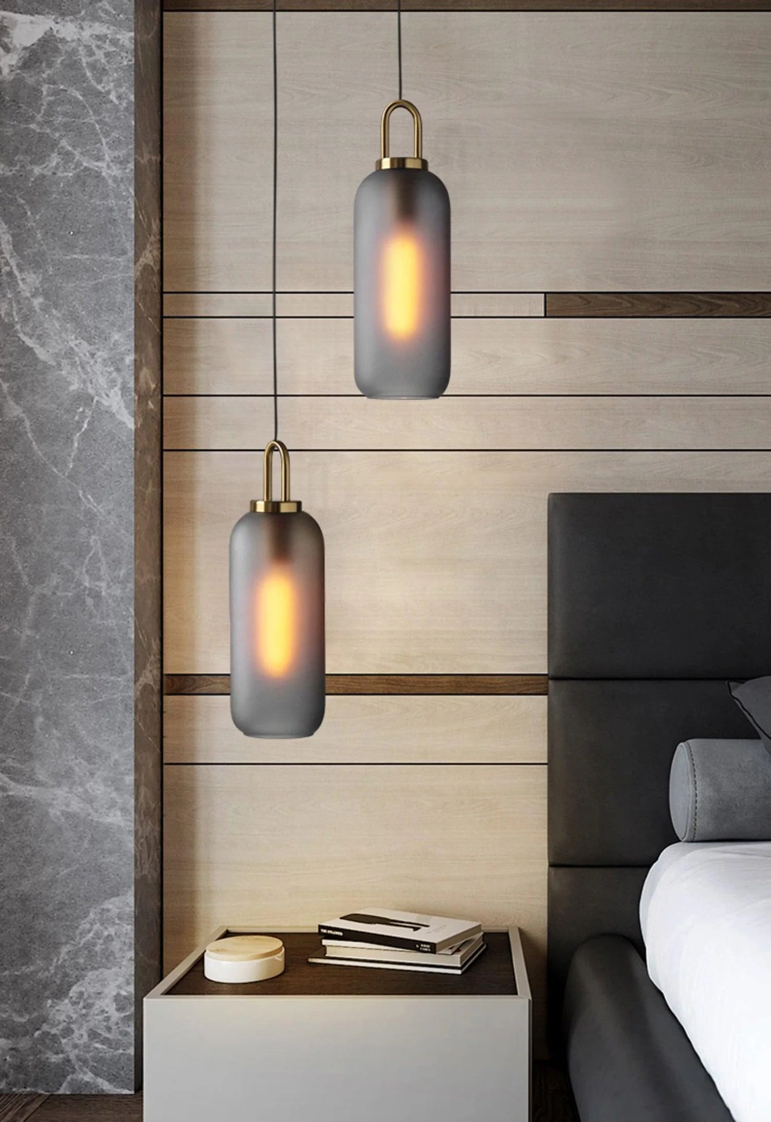 Glass Pendant Swag Light - Image 9