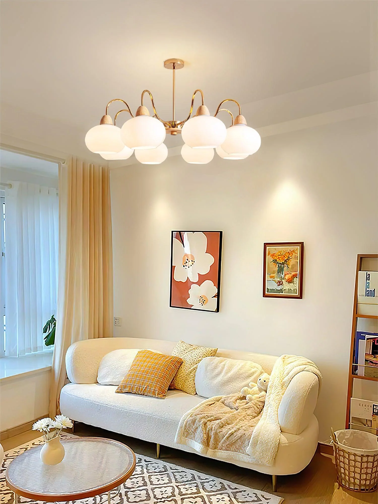 Glass Persimmon Chandelier - Image 12