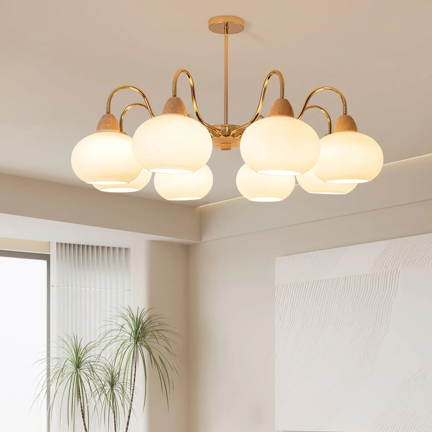 Glass Persimmon Chandelier - Image 2