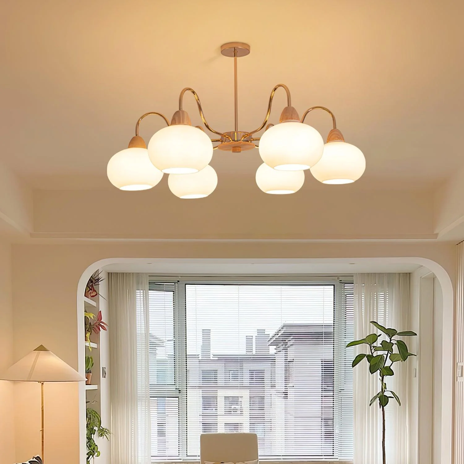 Glass Persimmon Chandelier - Image 3