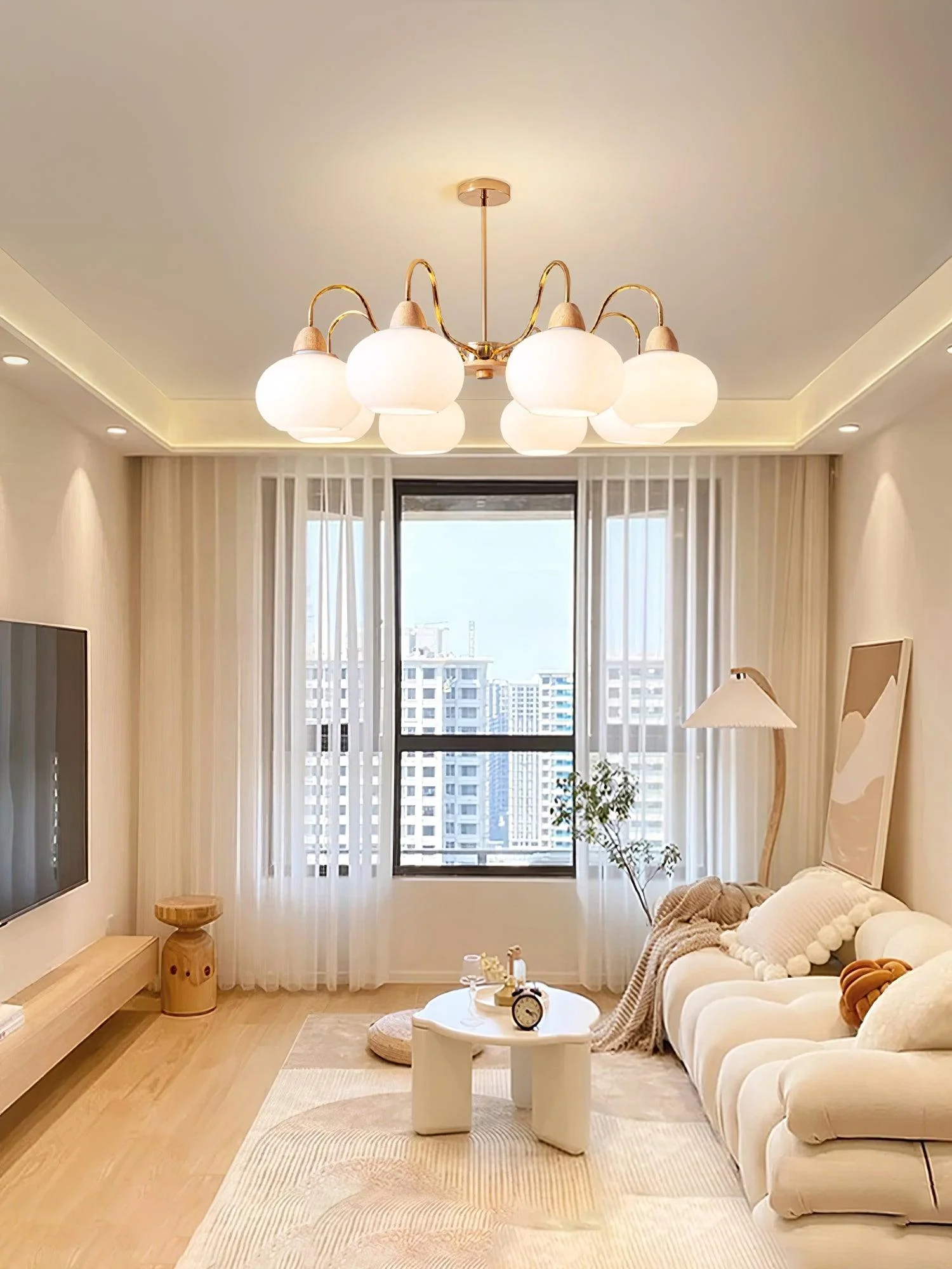 Glass Persimmon Chandelier - Image 35