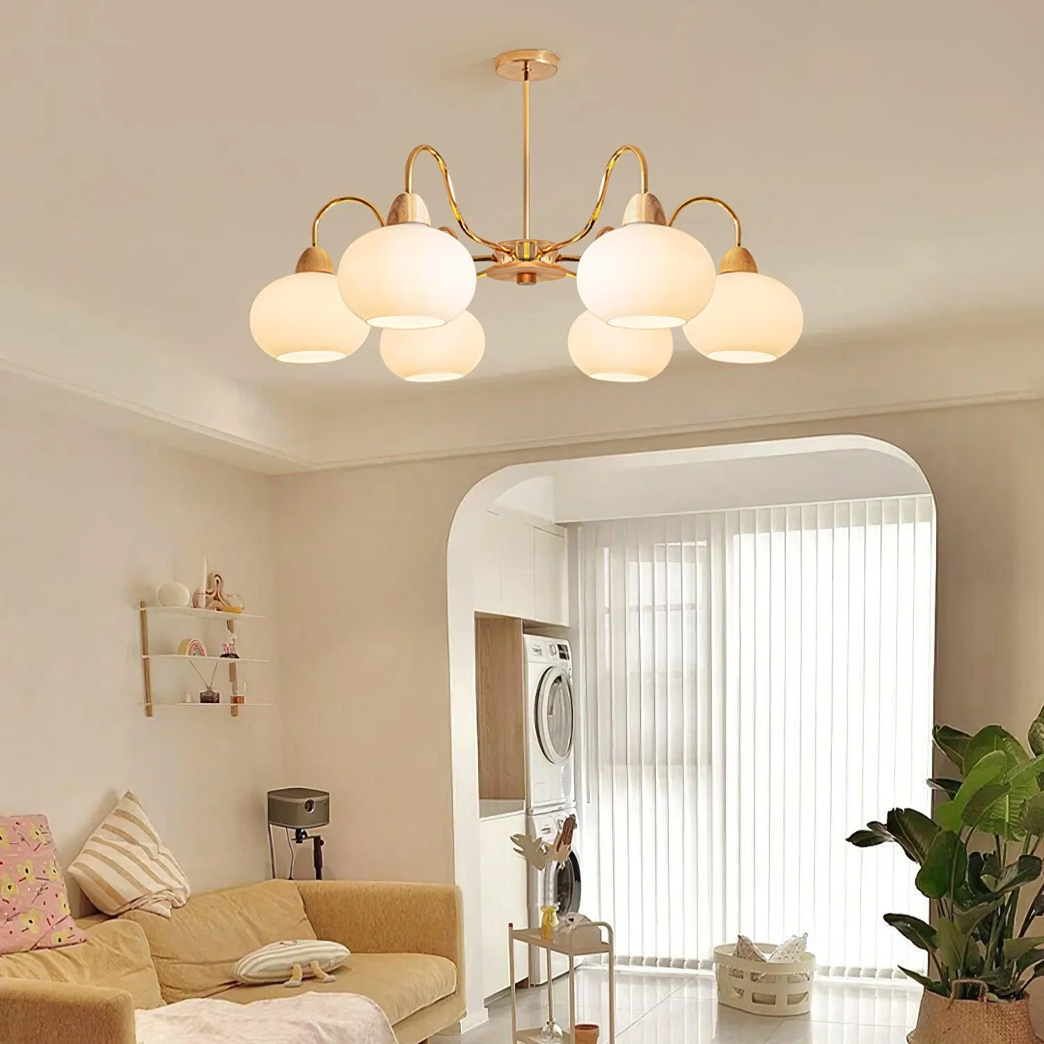 Glass Persimmon Chandelier - Image 4
