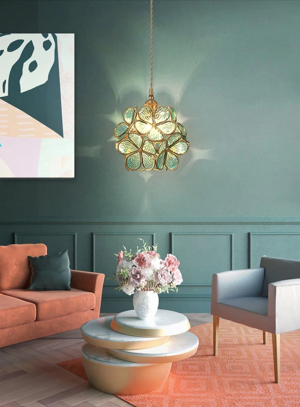 Glass Petal Pendant Light - Image 30