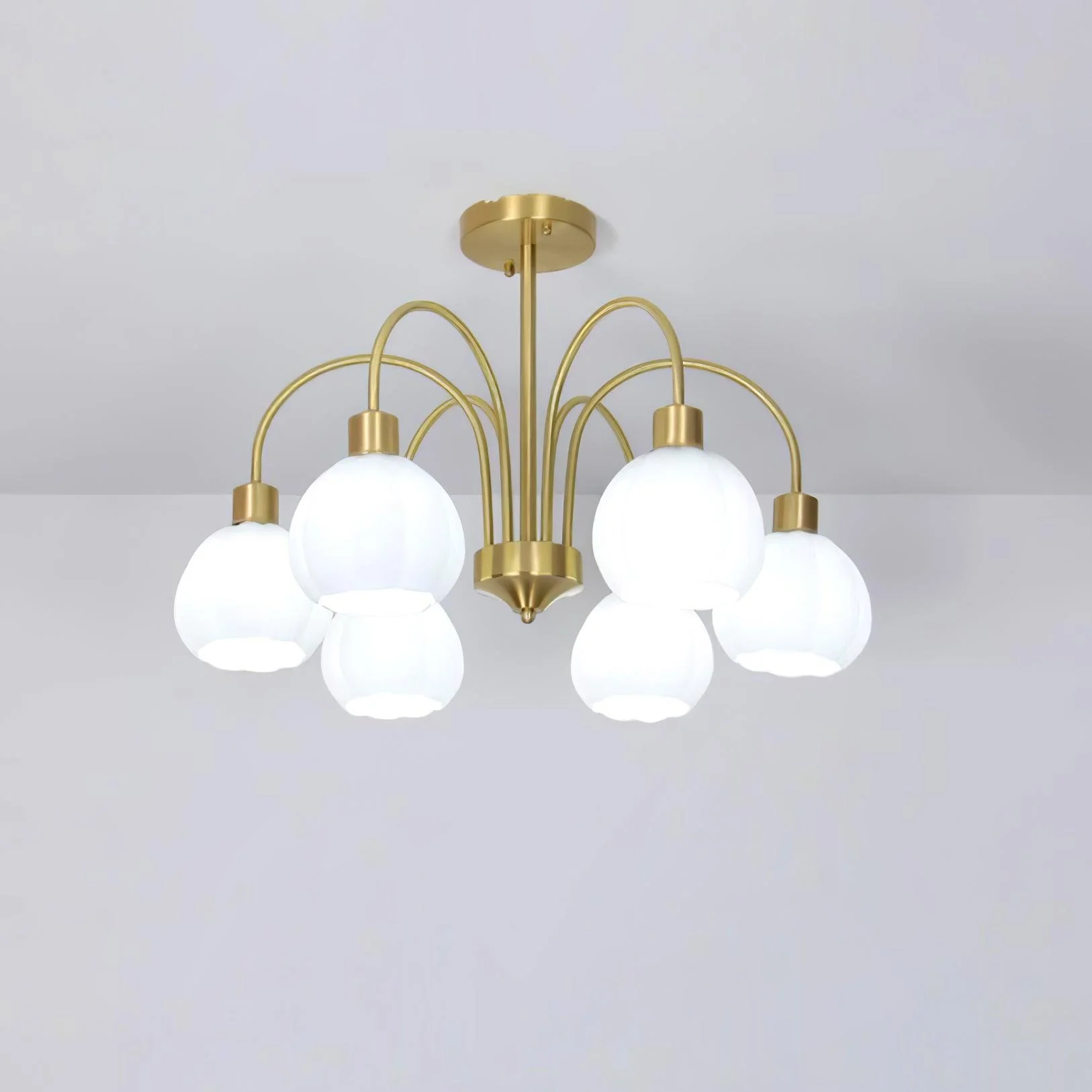 Glass Pumpkin Gold Chandelier - Image 21