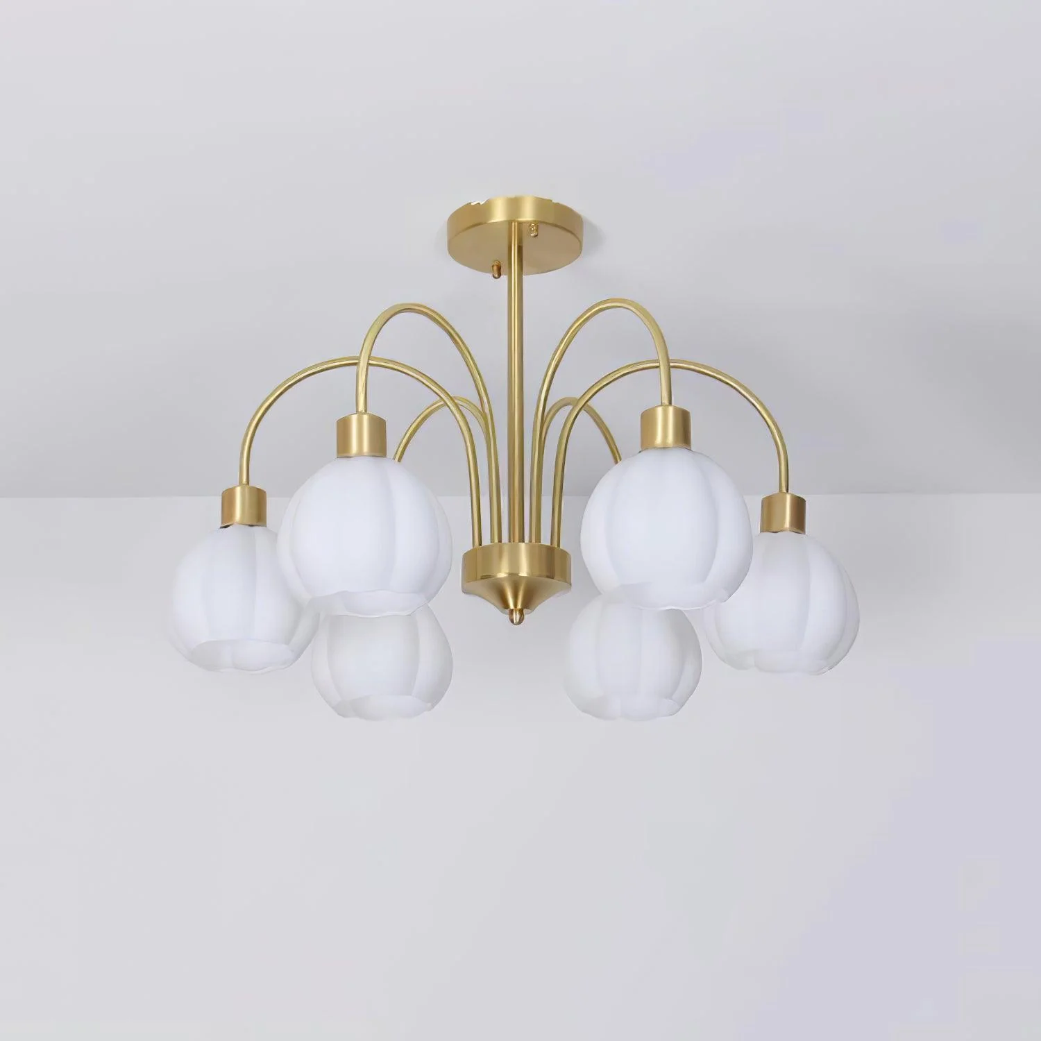 Glass Pumpkin Gold Chandelier - Image 22