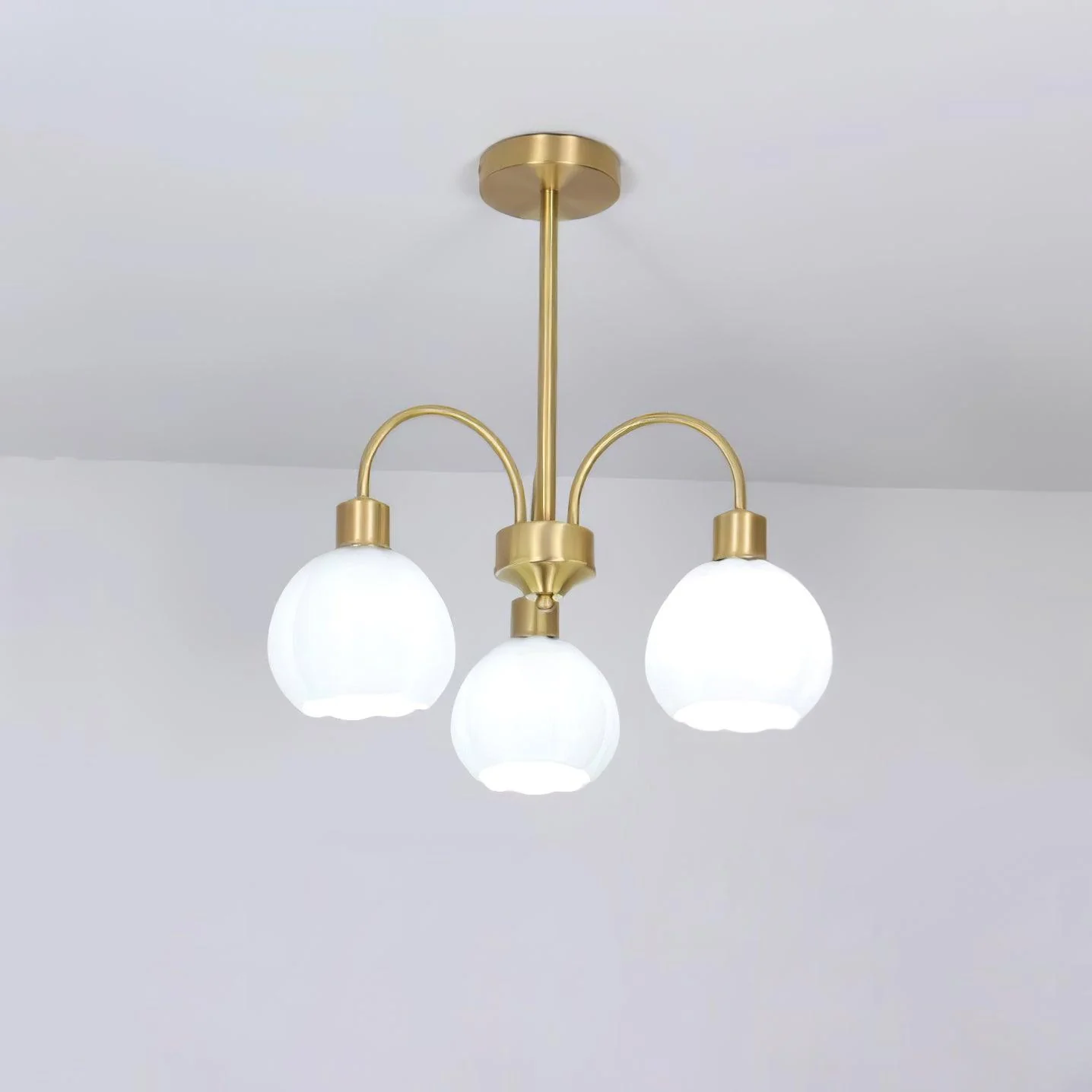 Glass Pumpkin Gold Chandelier - Image 27