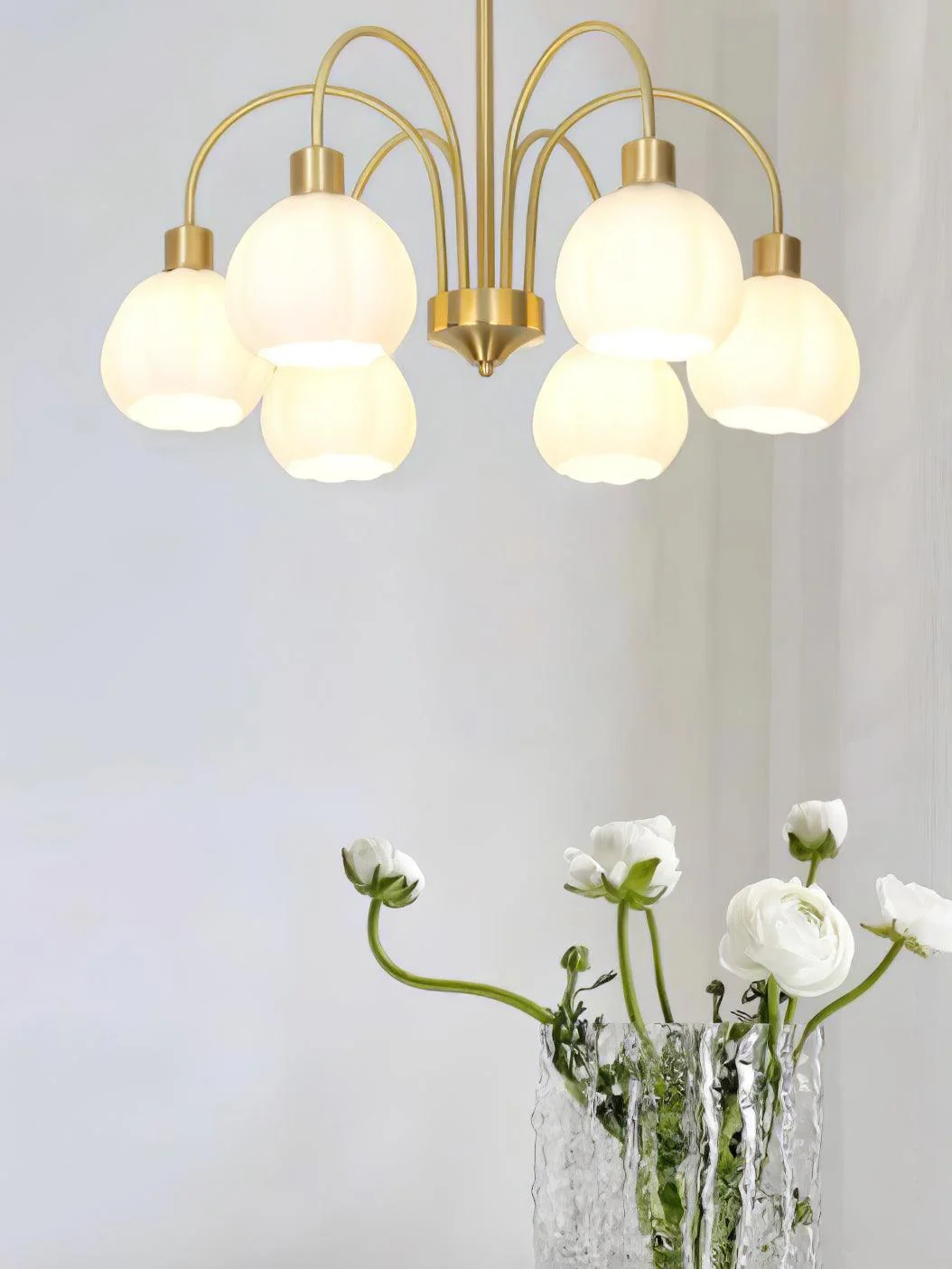Glass Pumpkin Gold Chandelier - Image 5