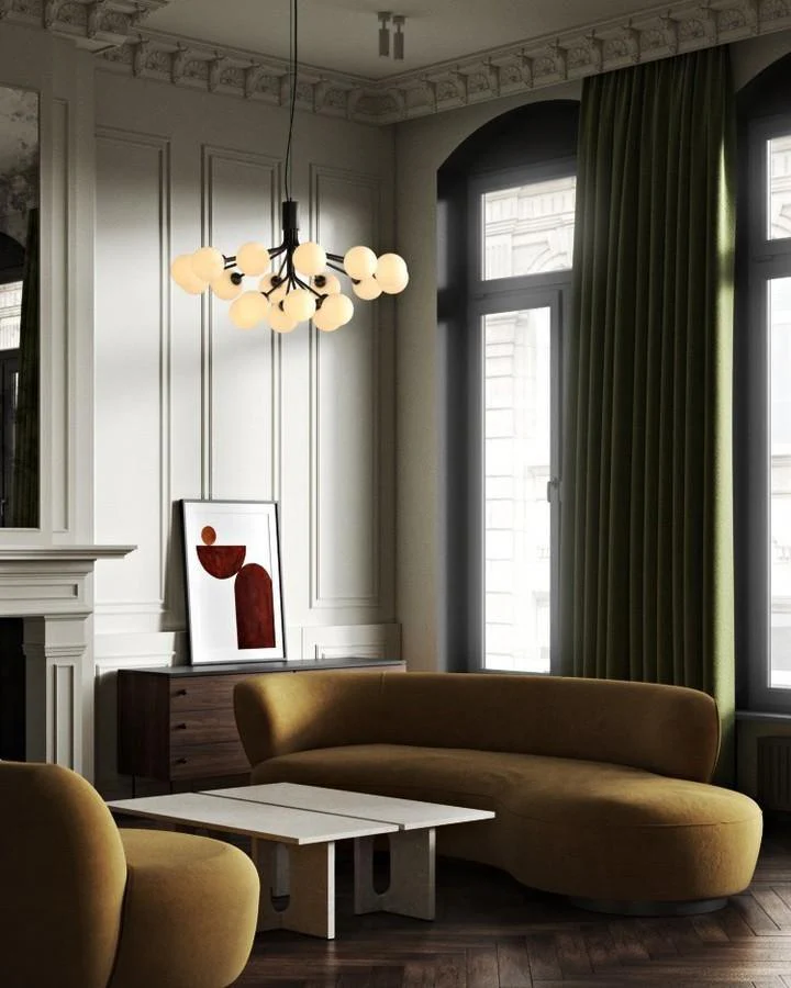 Glass Sphere Cluster Chandelier - Image 16