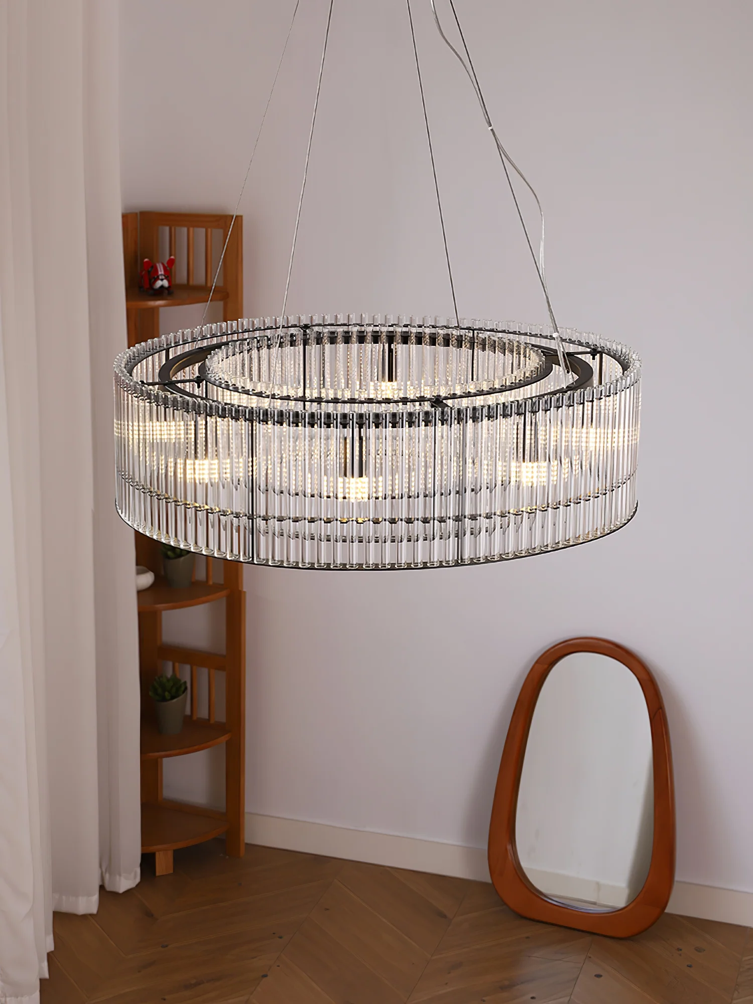 Glass Tube Ring Chandelier - Image 18