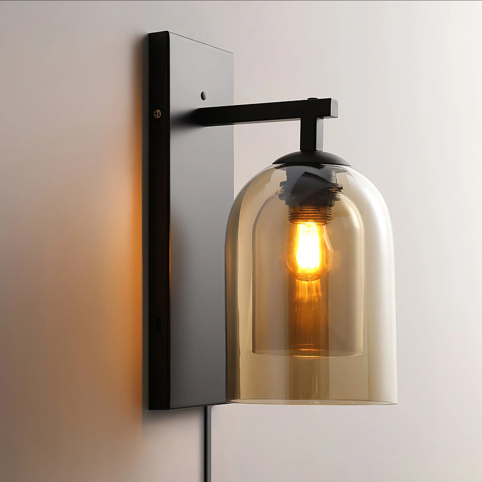 Glass Tubular Plug-in Wall Lamp - Image 8