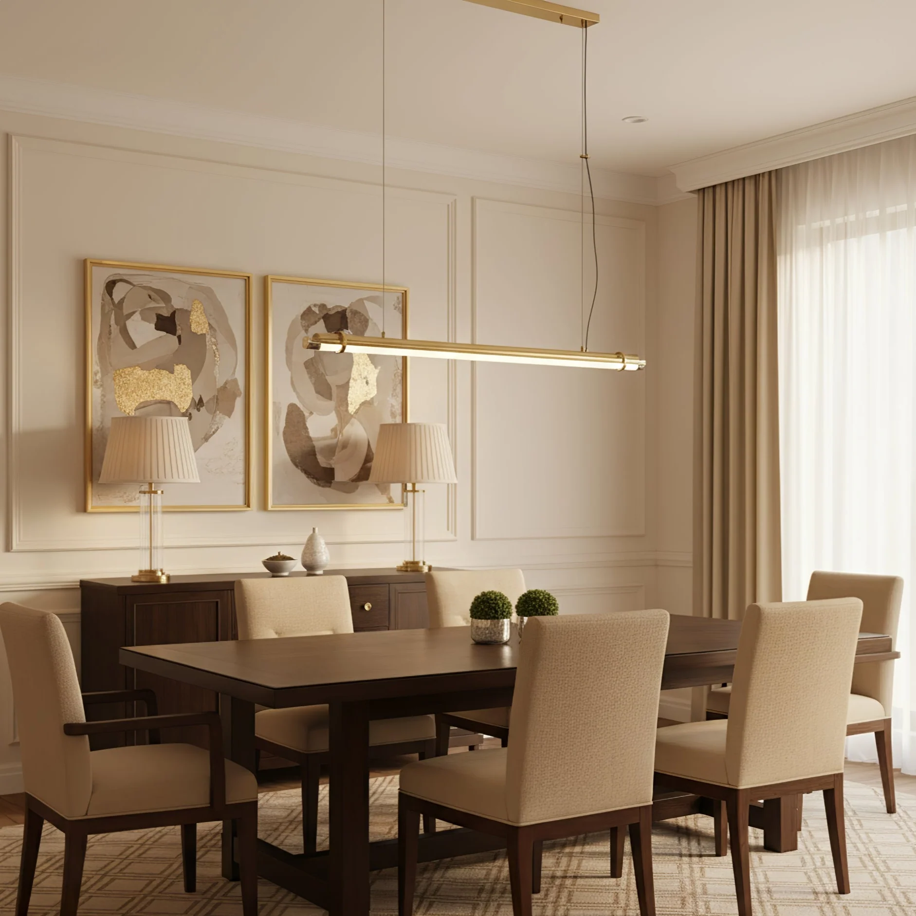 Gleam Bar Linear Pendant Lamp - Image 2