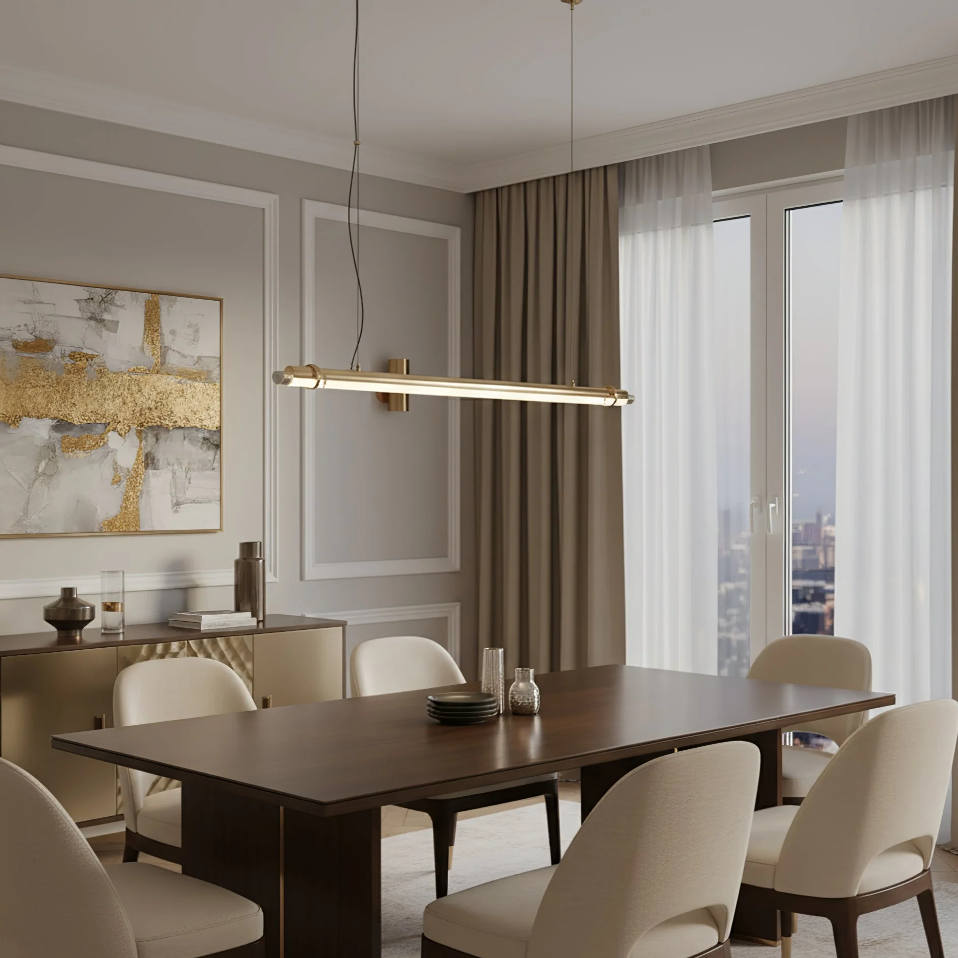 Gleam Bar Linear Pendant Lamp - Image 7