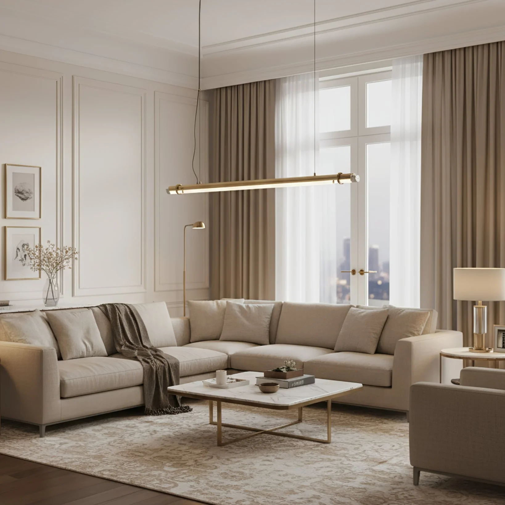Gleam Bar Linear Pendant Lamp - Image 8