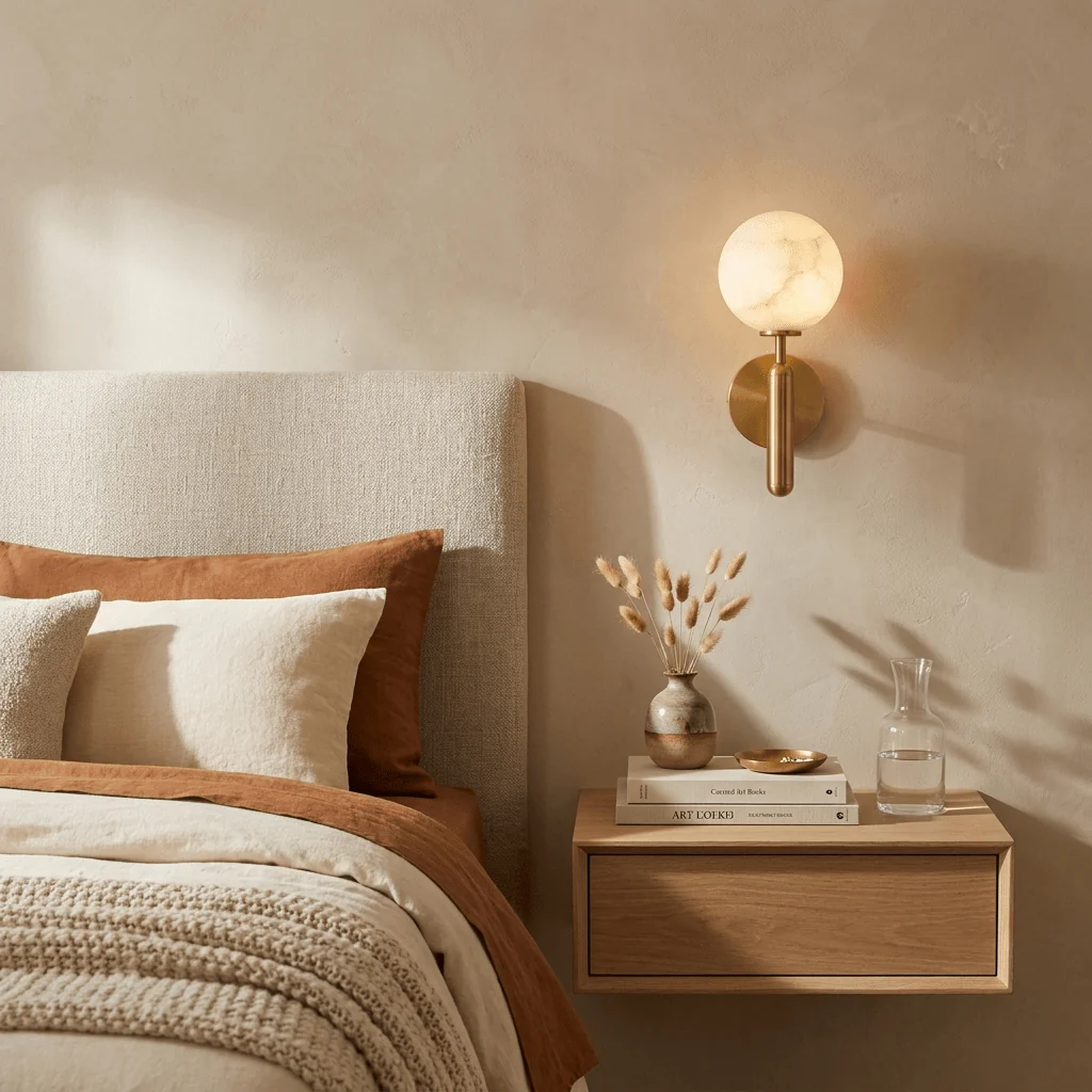 Globe Alabaster Wall Sconce - Image 2