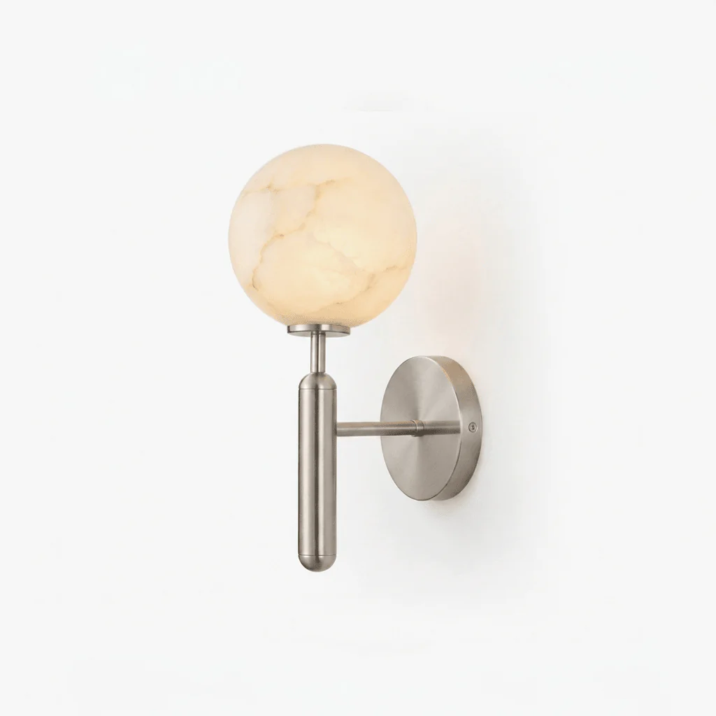 Globe Alabaster Wall Sconce - Image 5
