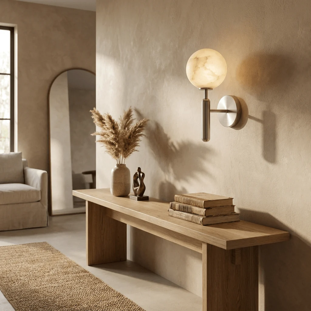 Globe Alabaster Wall Sconce - Image 7