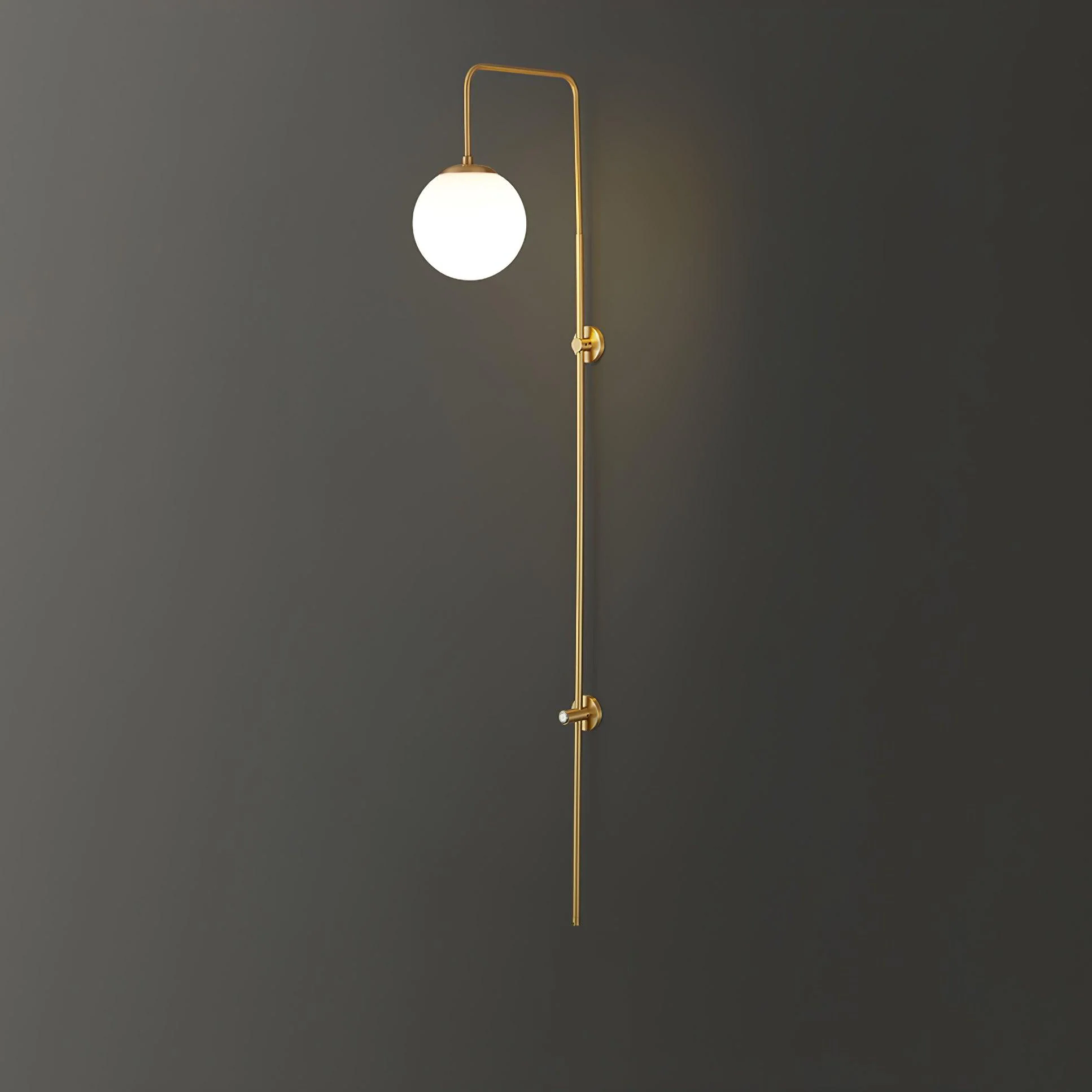 Globe Brass Wall Sconce - Image 10