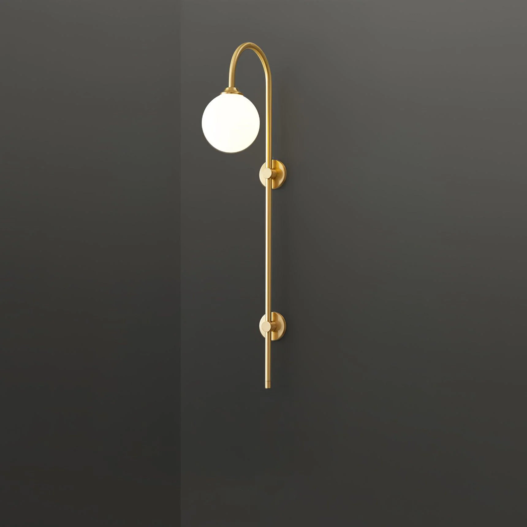 Globe Brass Wall Sconce - Image 14